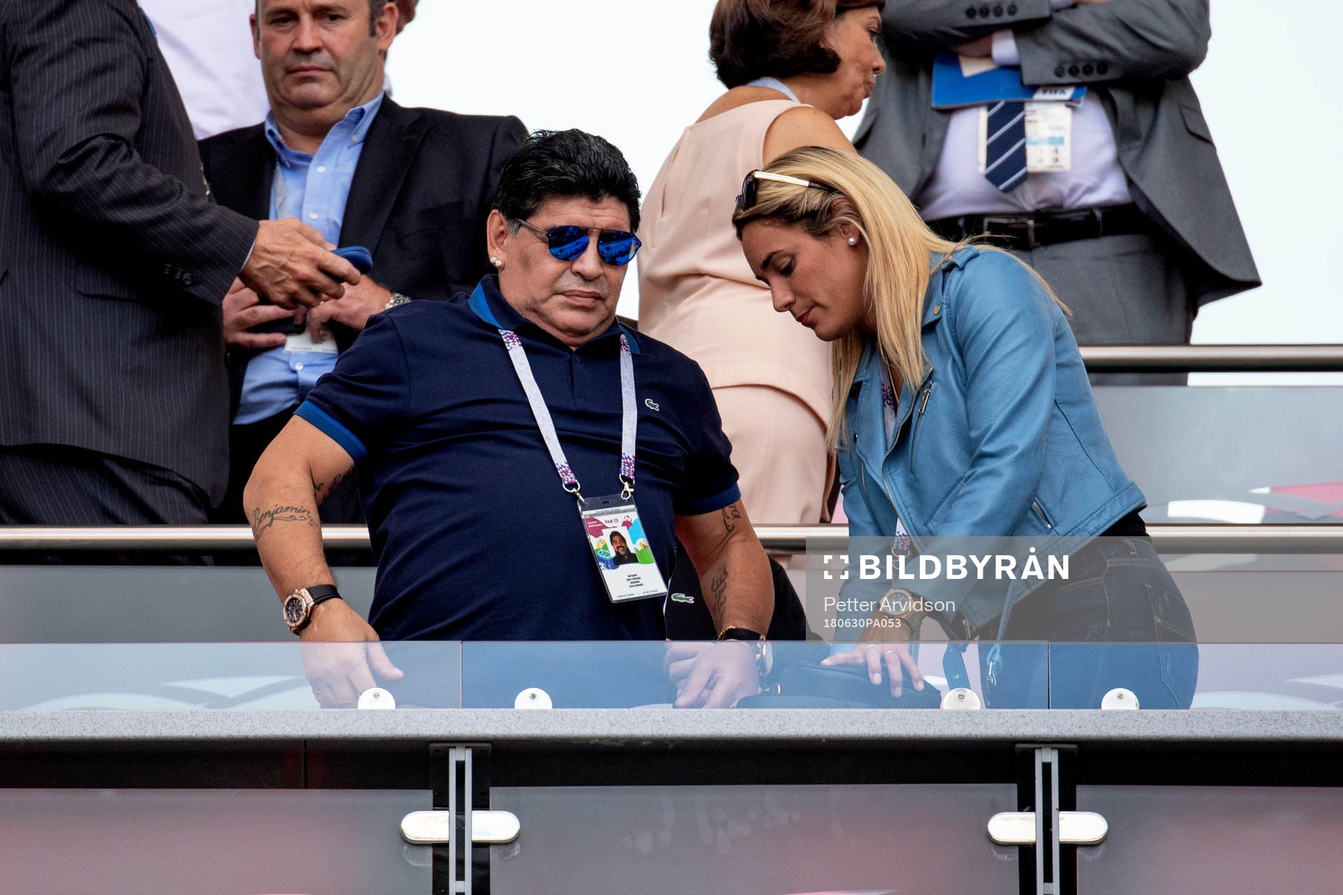 Diego Maradon in the stands