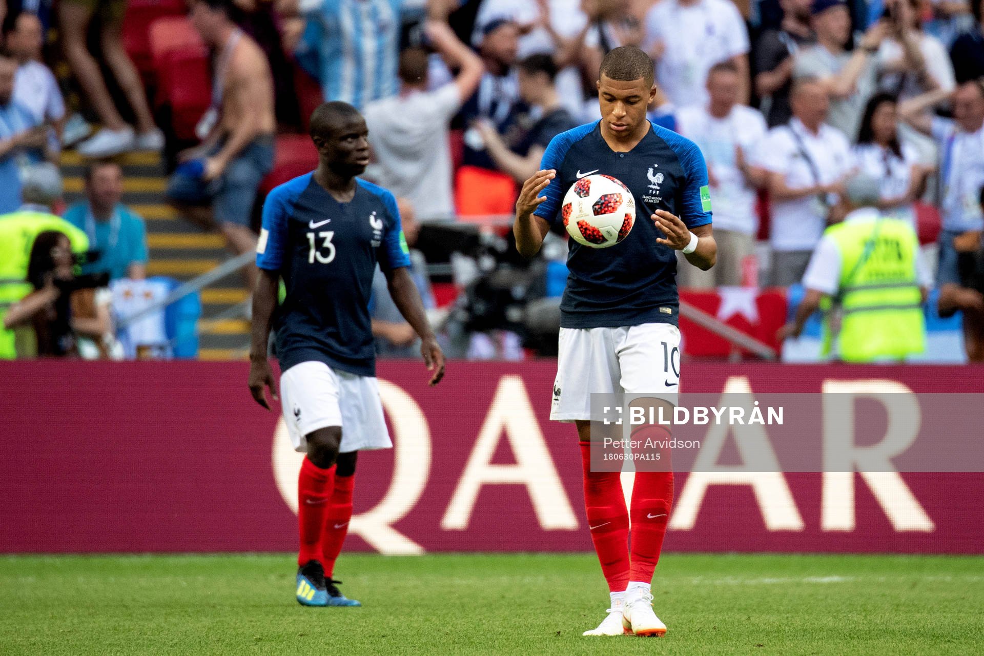 Kylian Mbappe of France looks dejected