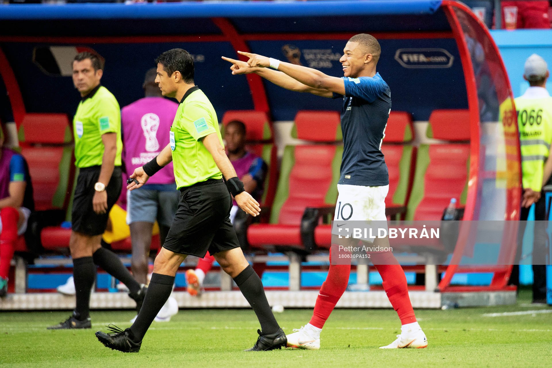 Kylian Mbappe of France celebrates
