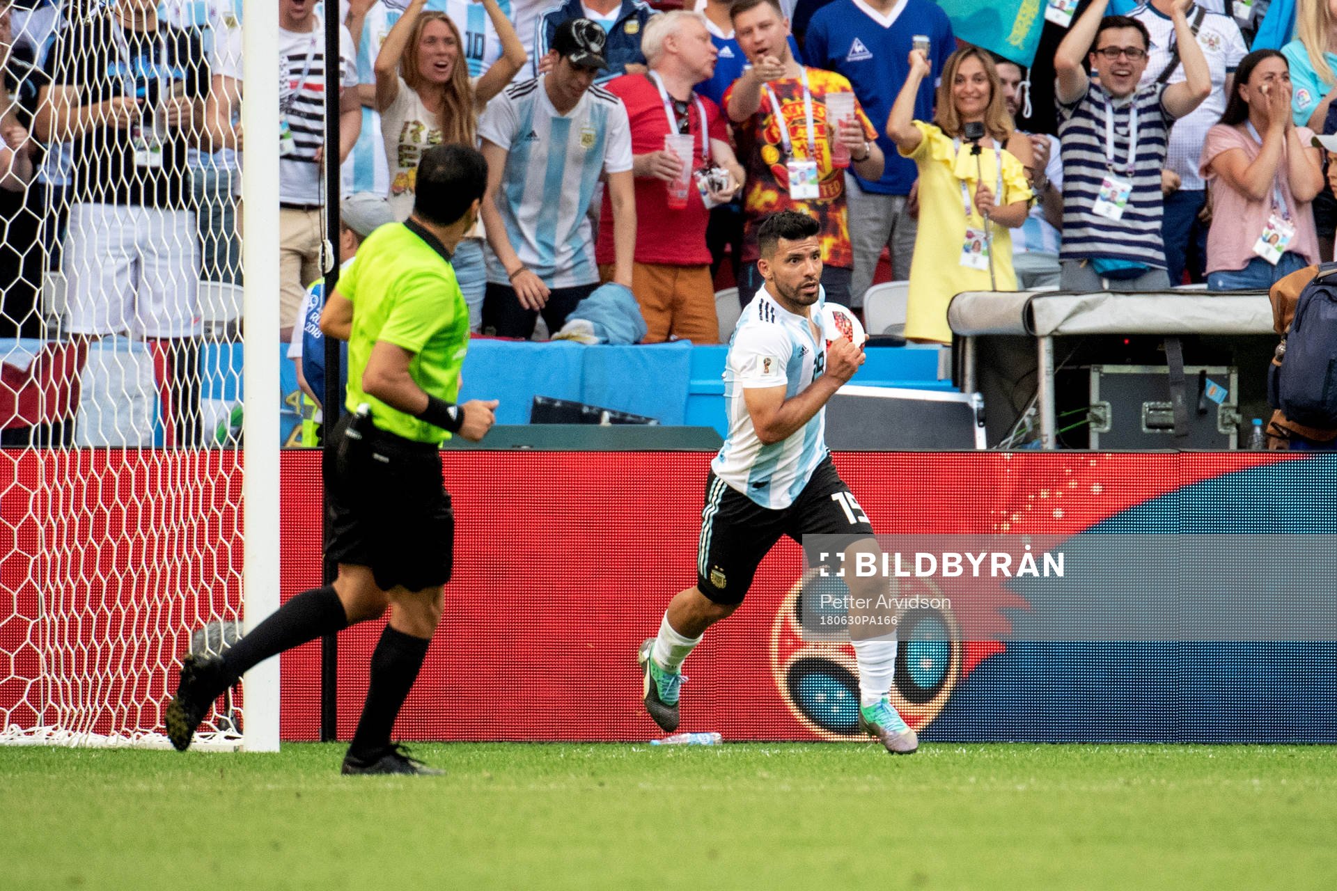 Sergio Aguero of Argentina celebrates