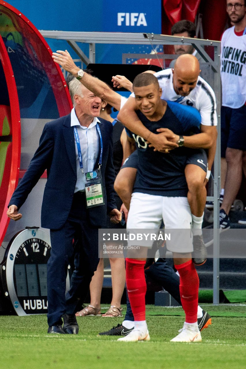 Kylian Mbappe of France celebrates