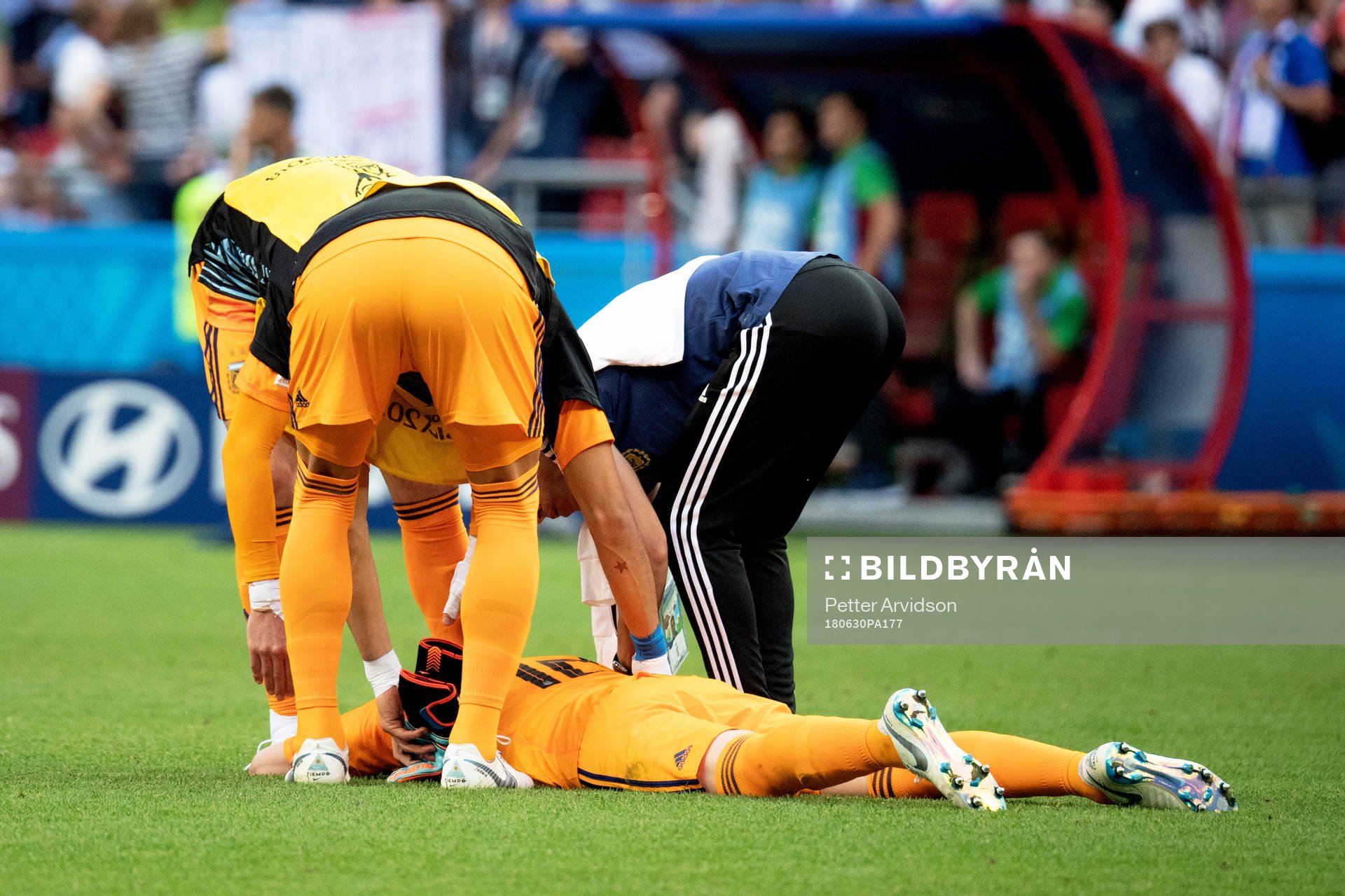 goalkeeper Franco Armani of Argentina looks dejected