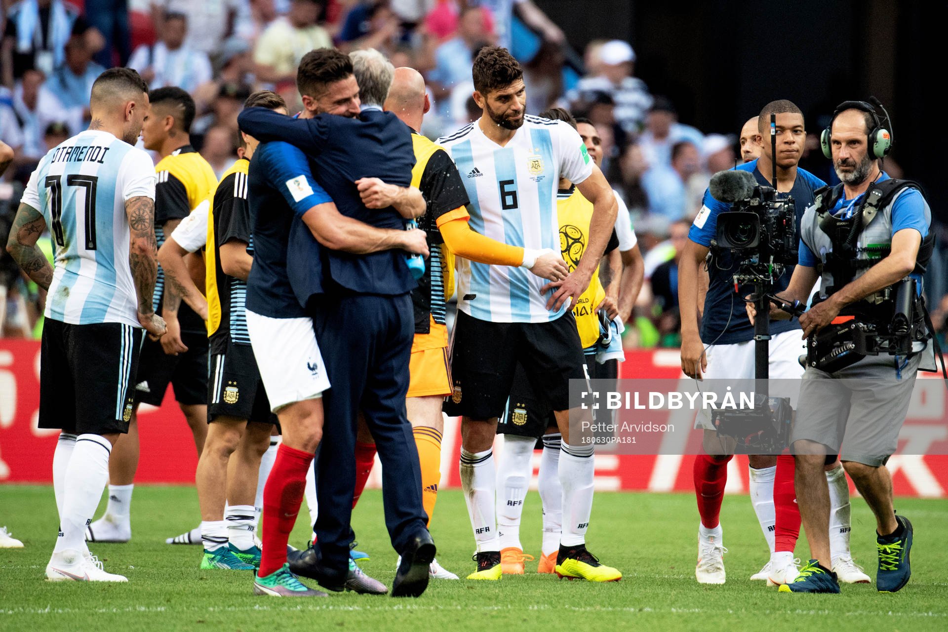 Federico Fazio of Argentina looks dejected