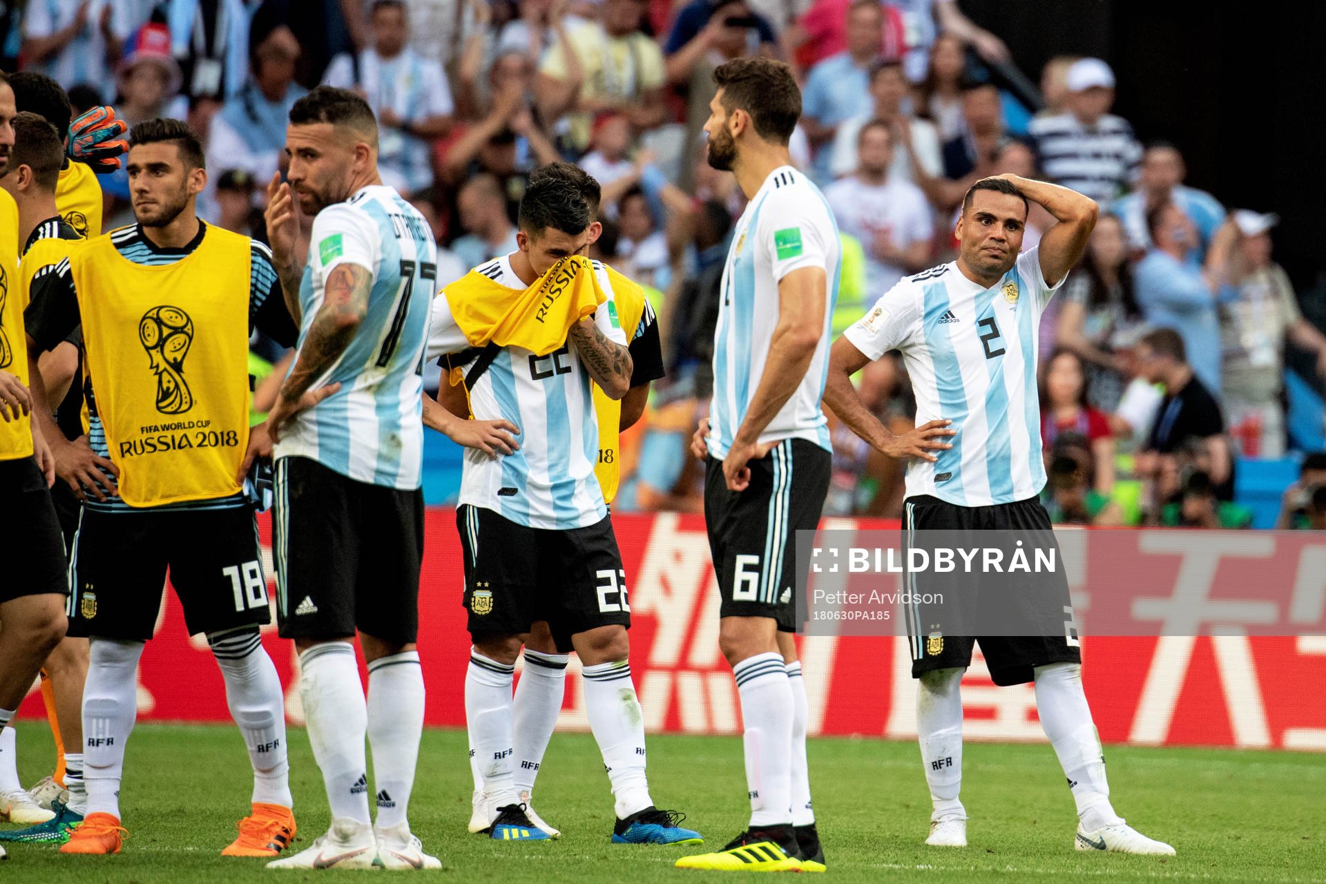 Players of Argentina looks dejected