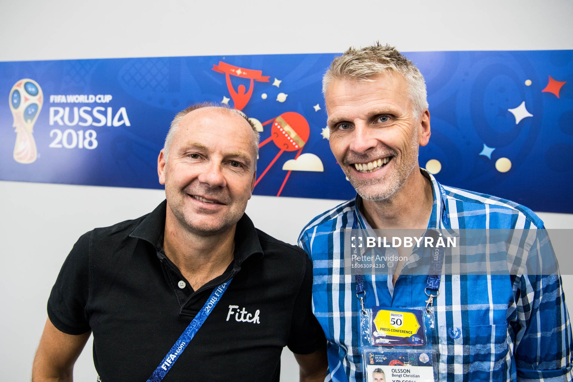 Håkan Mild and Christian Olsson from Swedish radio