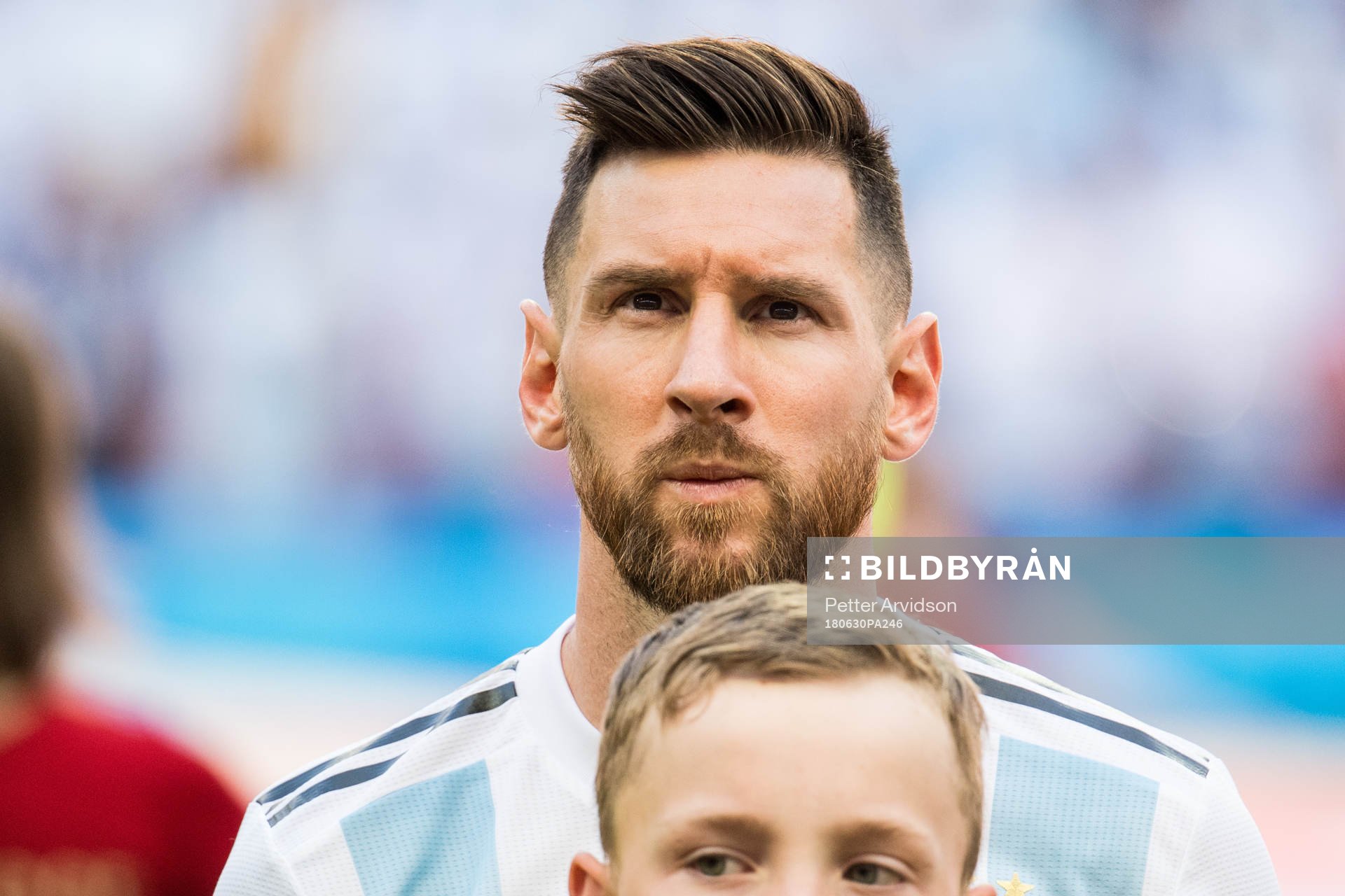 Lionel Messi of Argentina prior the FIFA World Cup round of