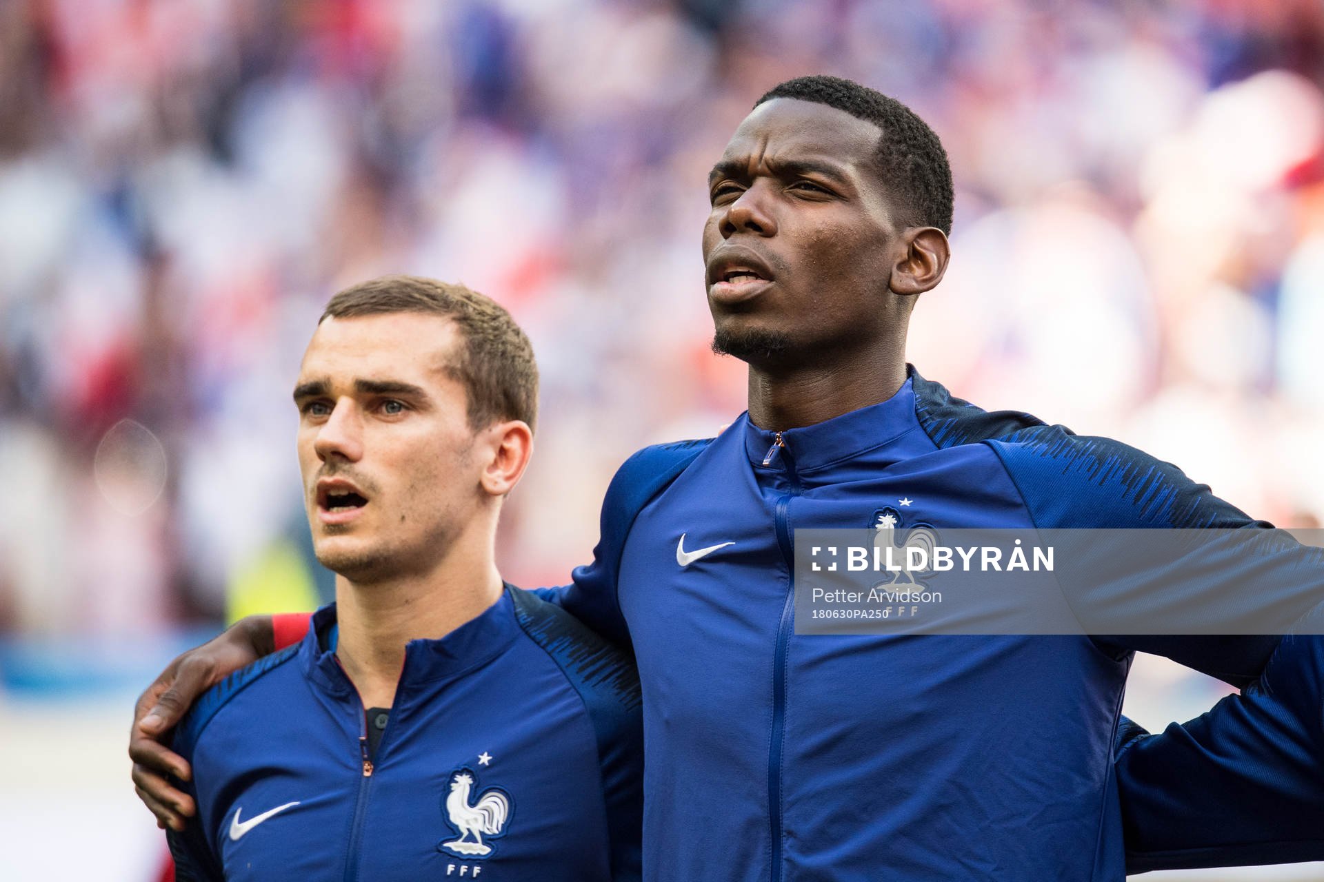 Antoine Griezmann and Paul Pogba of France prior the FIFA