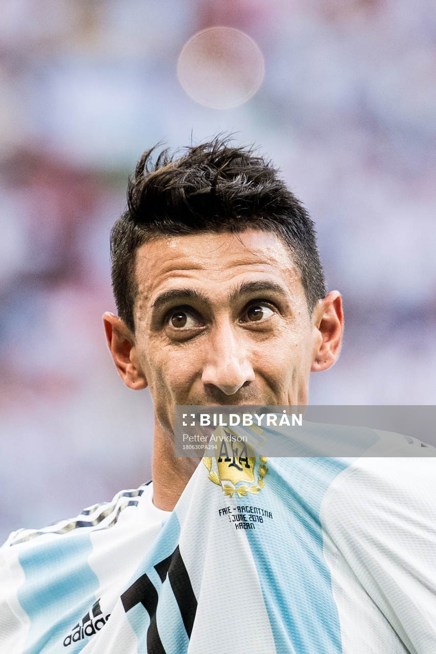 Angel Di Maria of Argentina celebrates