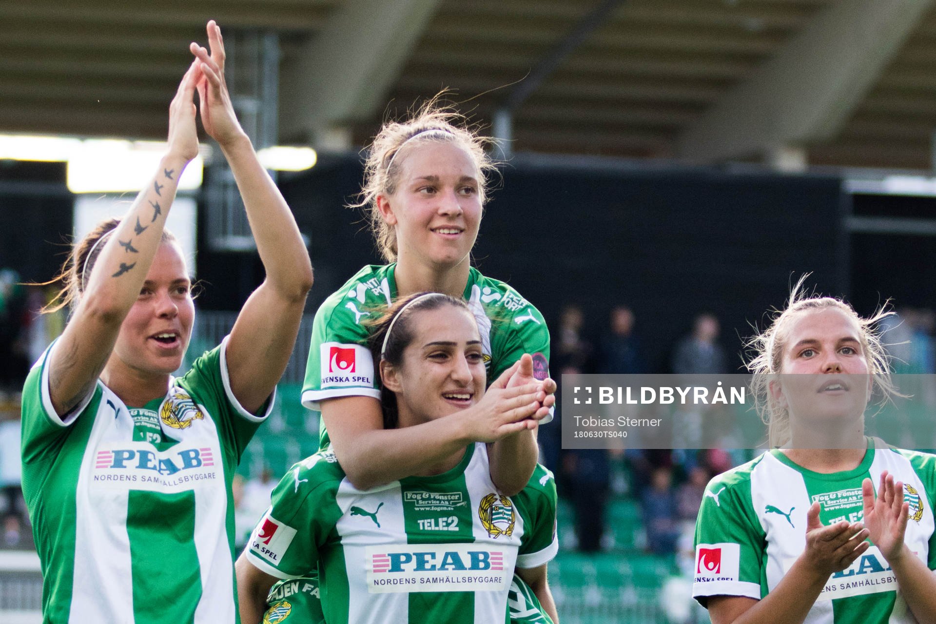 Hammarbys Amanda Johansson, Sejde Abrahamsson, Julia
