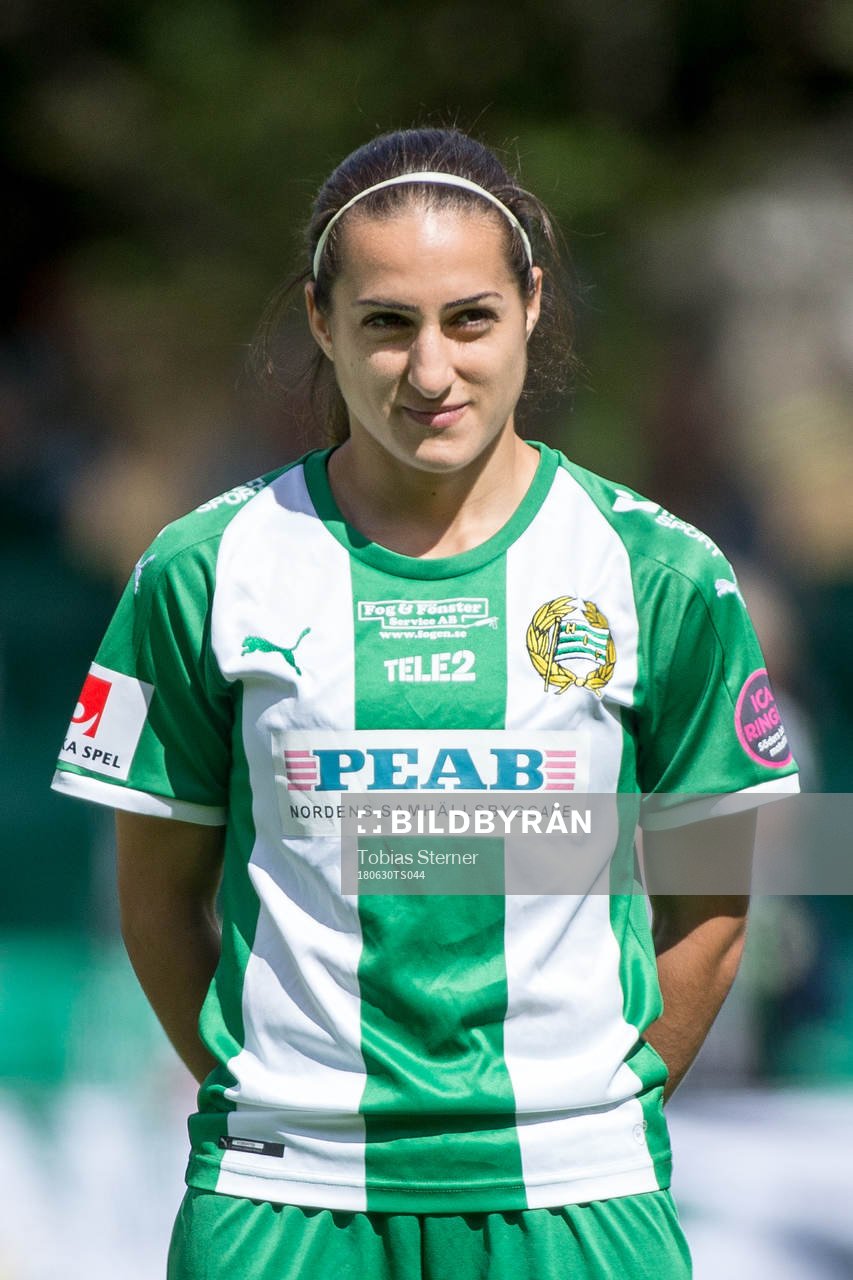 Hammarbys Sejde Abrahamsson innan fotbollsmatchen i