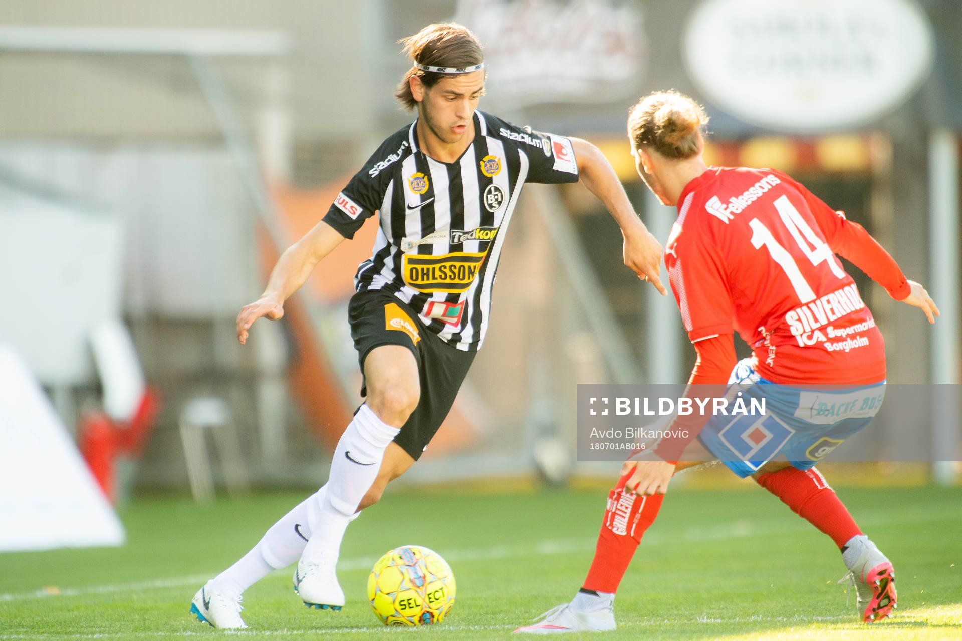 Landskronas Adi Nalic och Östers Oliver Silverholt