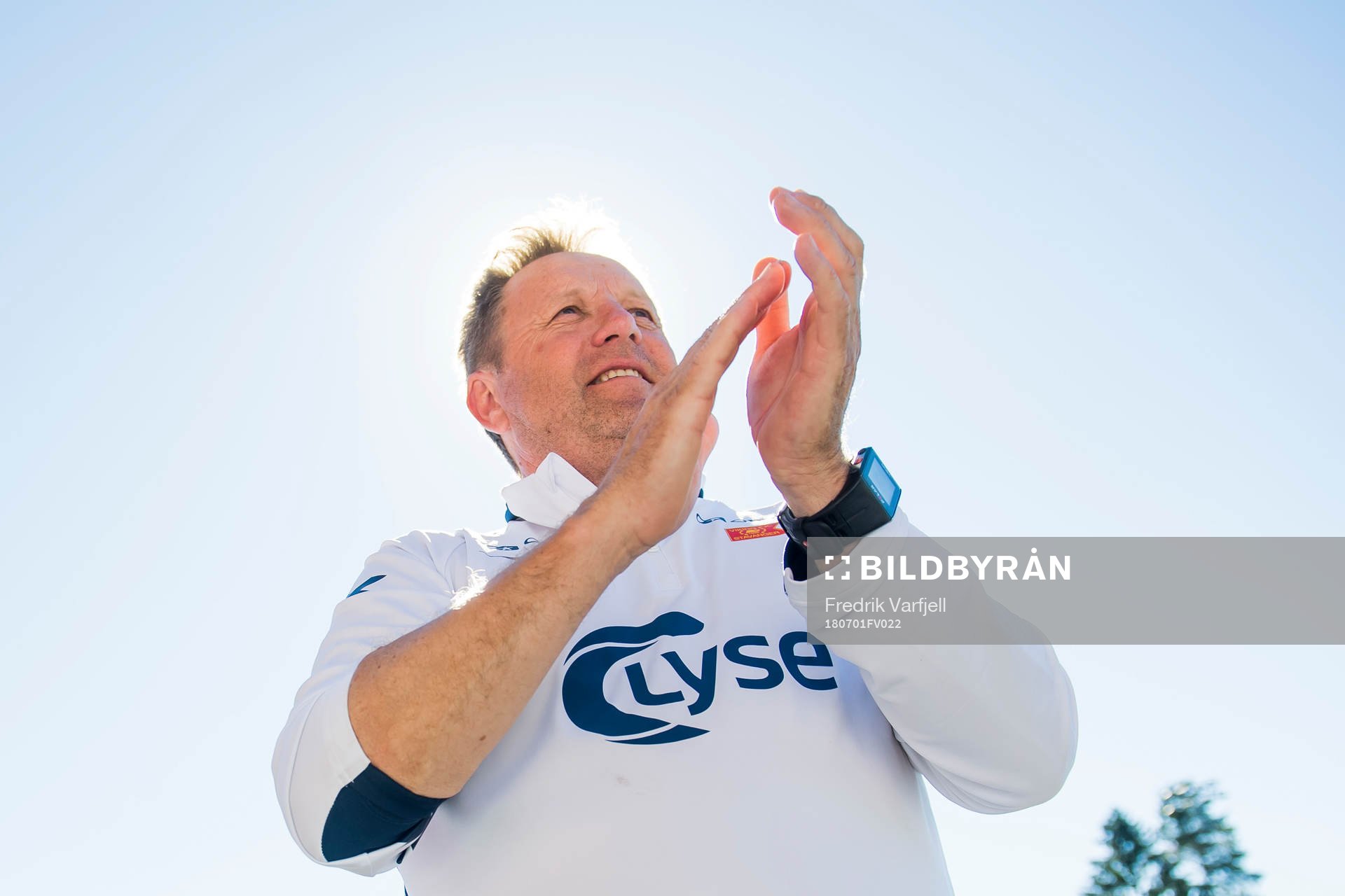 Bjarne Berntsen, head coach of Viking, celebrate safter the