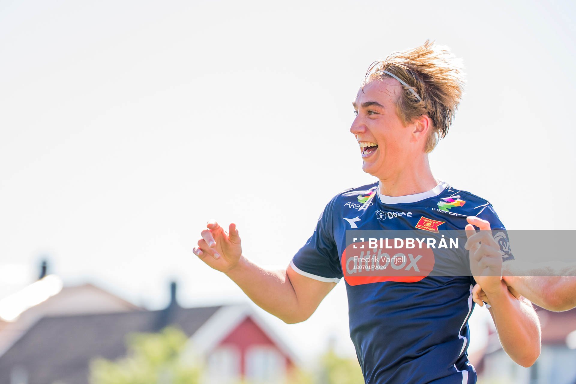 Kristian Thorstvedt of Viking celebrates