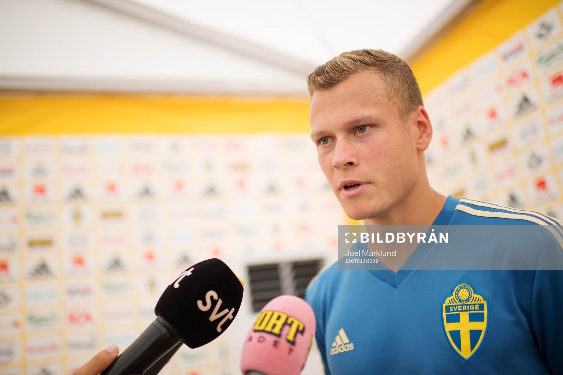 Viktor Claesson of the Swedish national football team at a