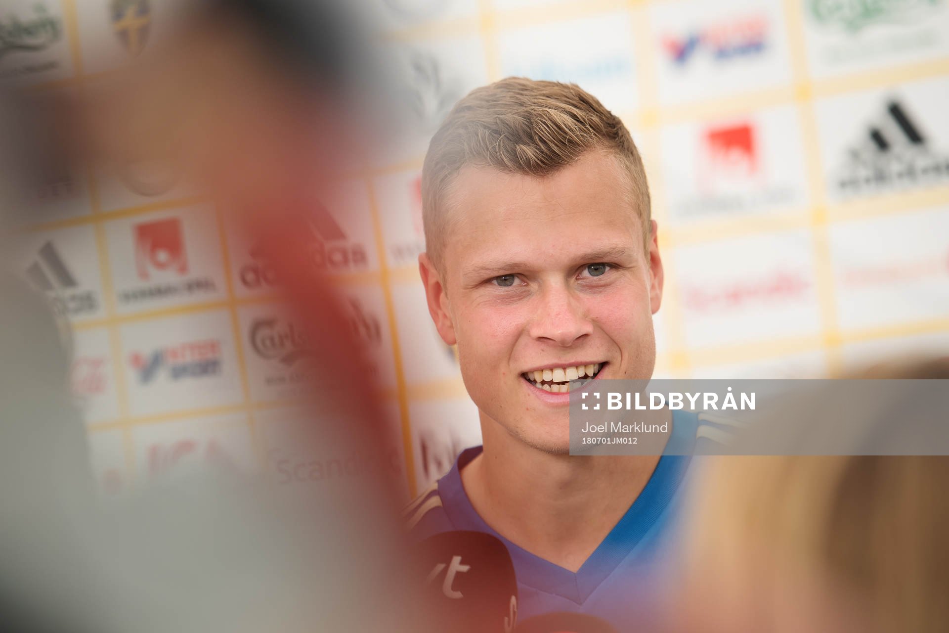 Viktor Claesson of the Swedish national football team at a
