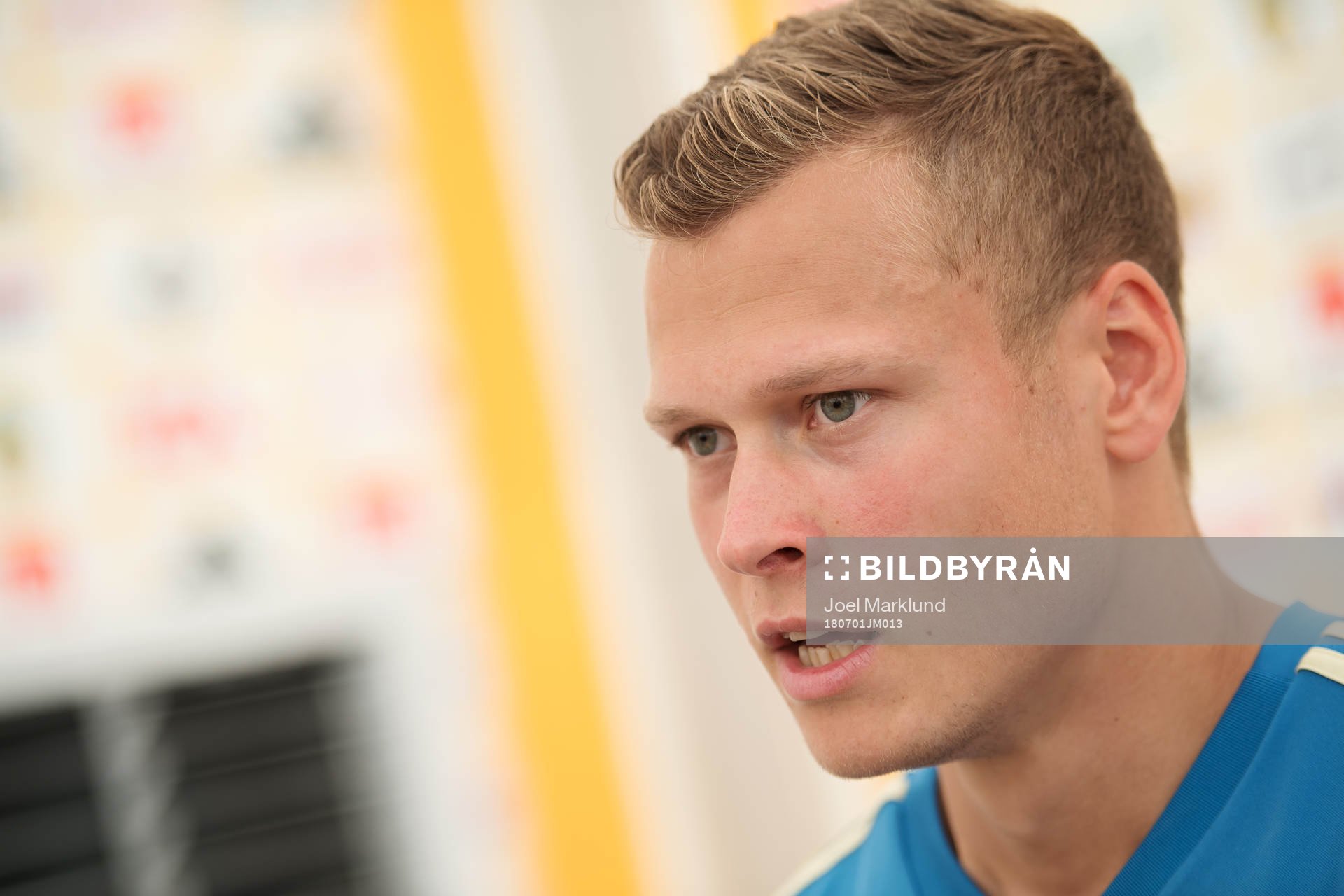 Viktor Claesson of the Swedish national football team at a