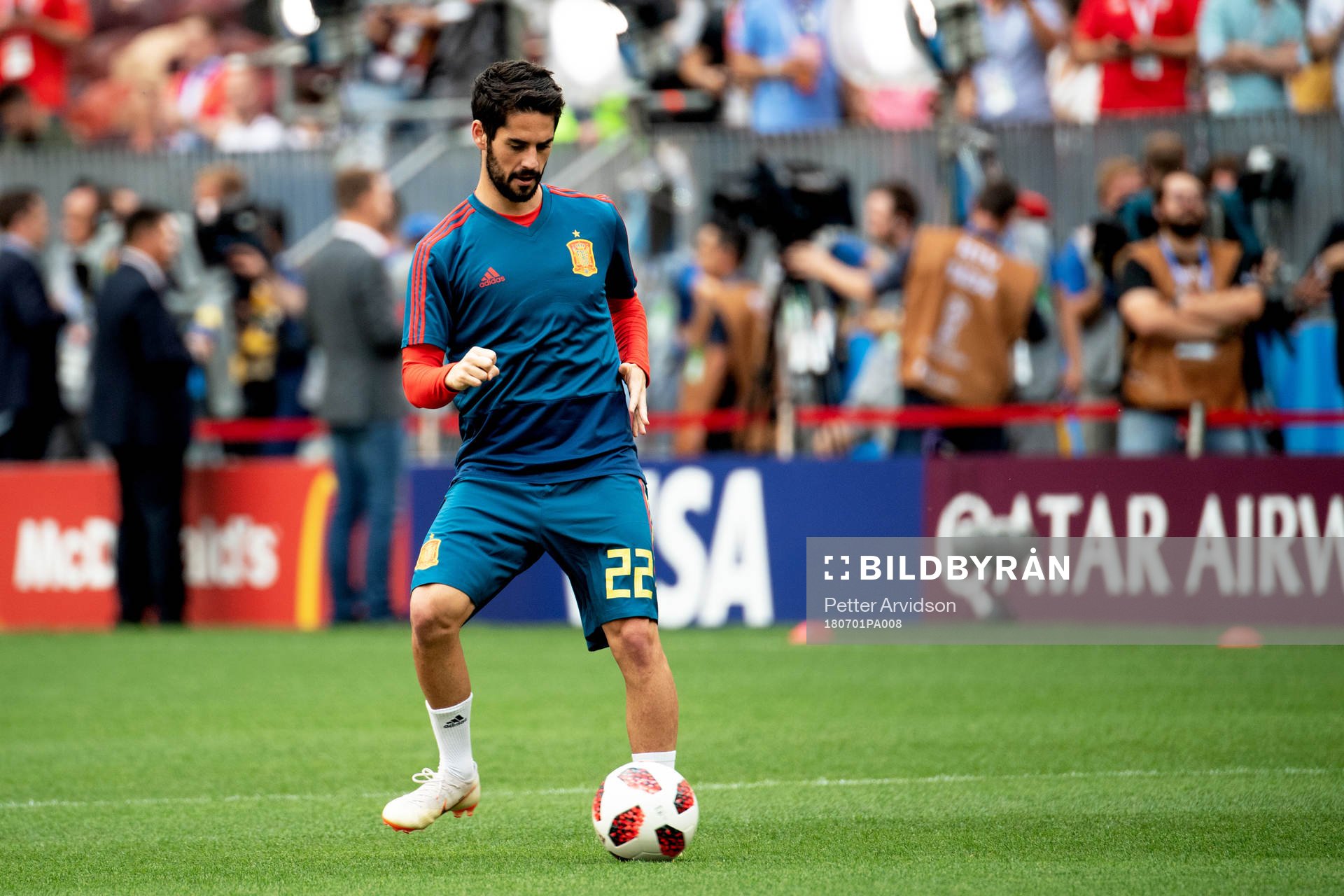 Isco of Spain prior to the FIFA World Cup round of 16 match
