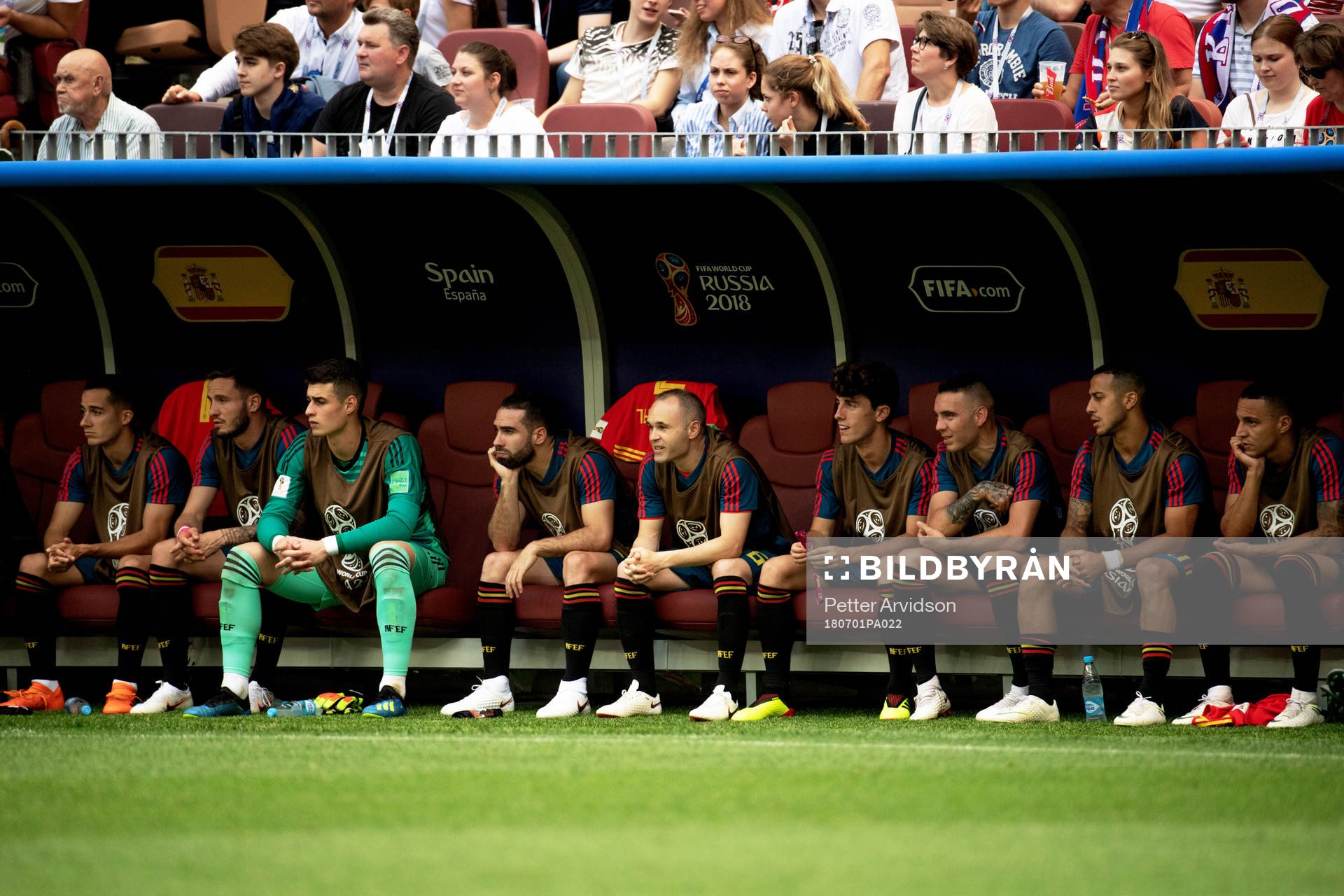 Andres Iniesta of Spain during the FIFA World Cup round of 16 match between Spain and Russia on July 1, 2018 in Moscow.