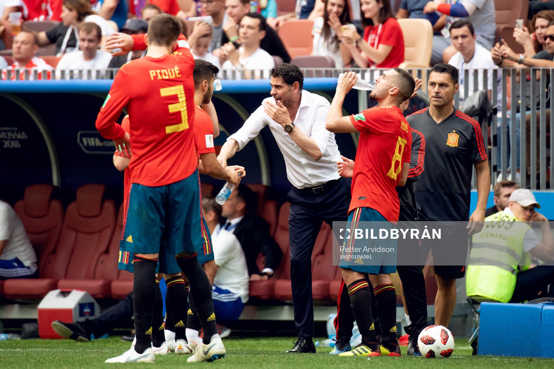 head coach Fernando Hierro of Spain