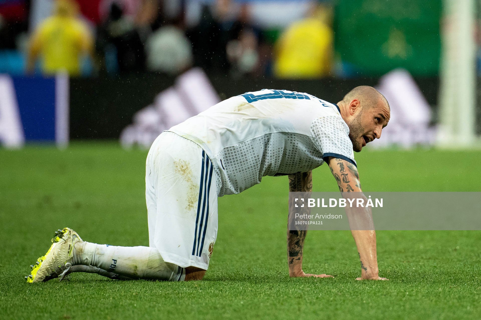 Players of Russia looks dejected