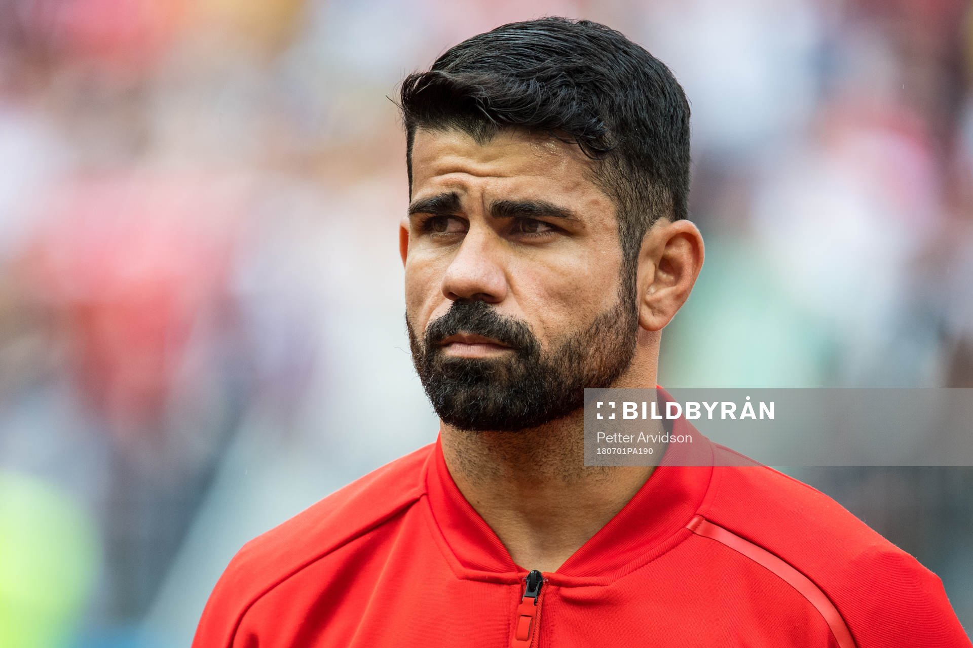 Diego Costa of Spain prior the FIFA World Cup round of 16 match between Spain and Russia on July 1, 2018 in Moscow.