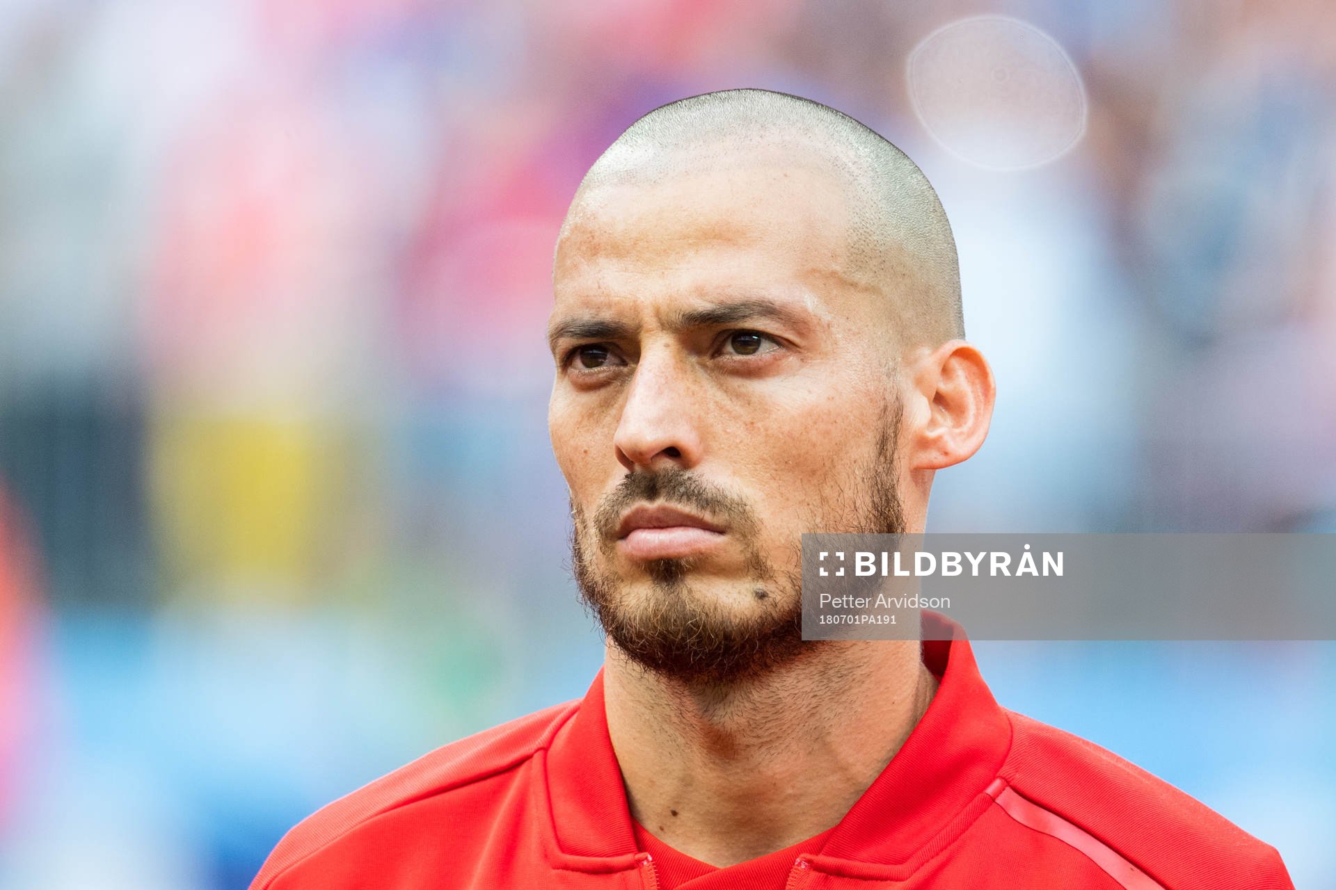 David Silva of Spain prior the FIFA World Cup round of 16 match between Spain and Russia on July 1, 2018 in Moscow.