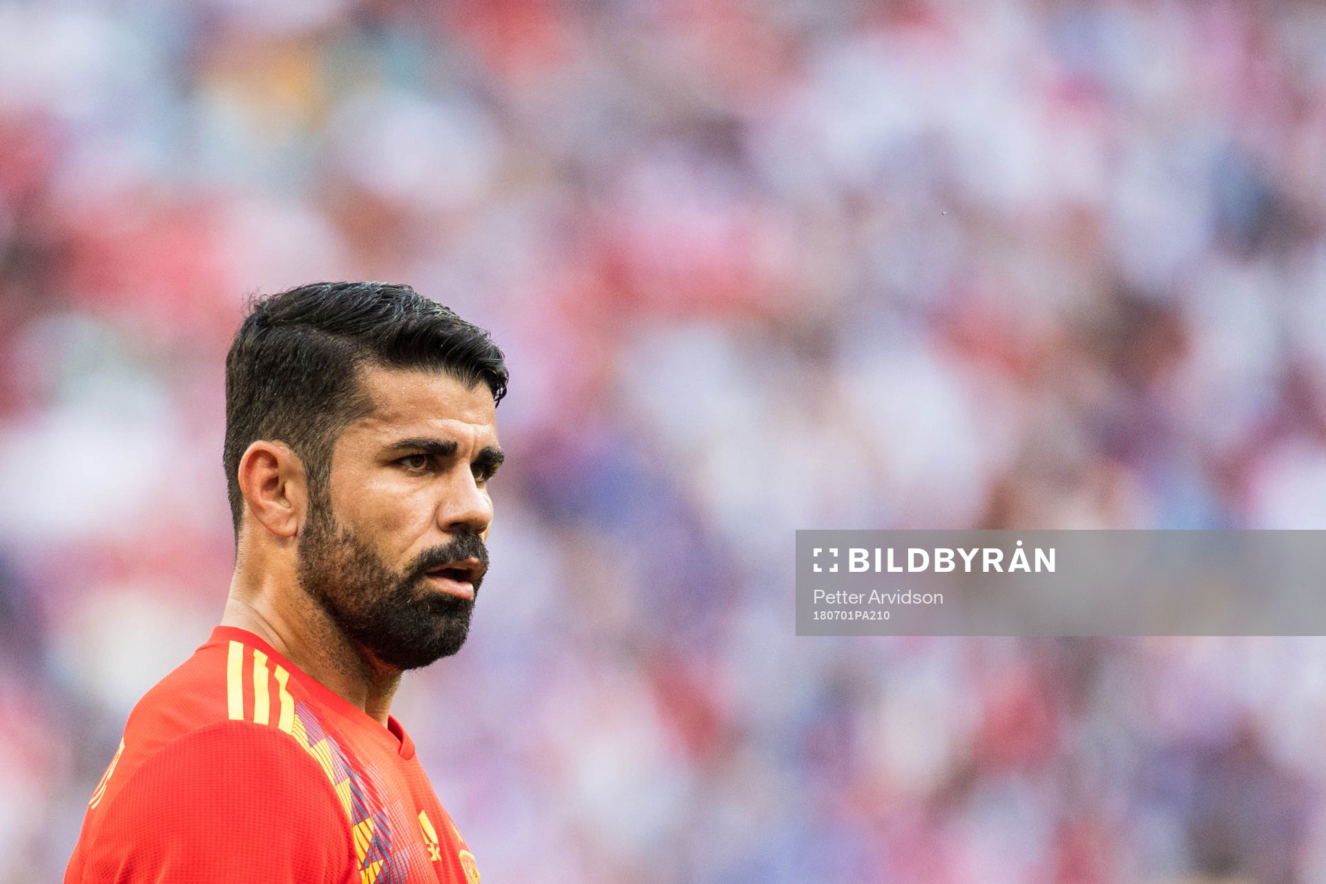 Diego Costa of Spain during the FIFA World Cup round of 16 match between Spain and Russia on July 1, 2018 in Moscow.