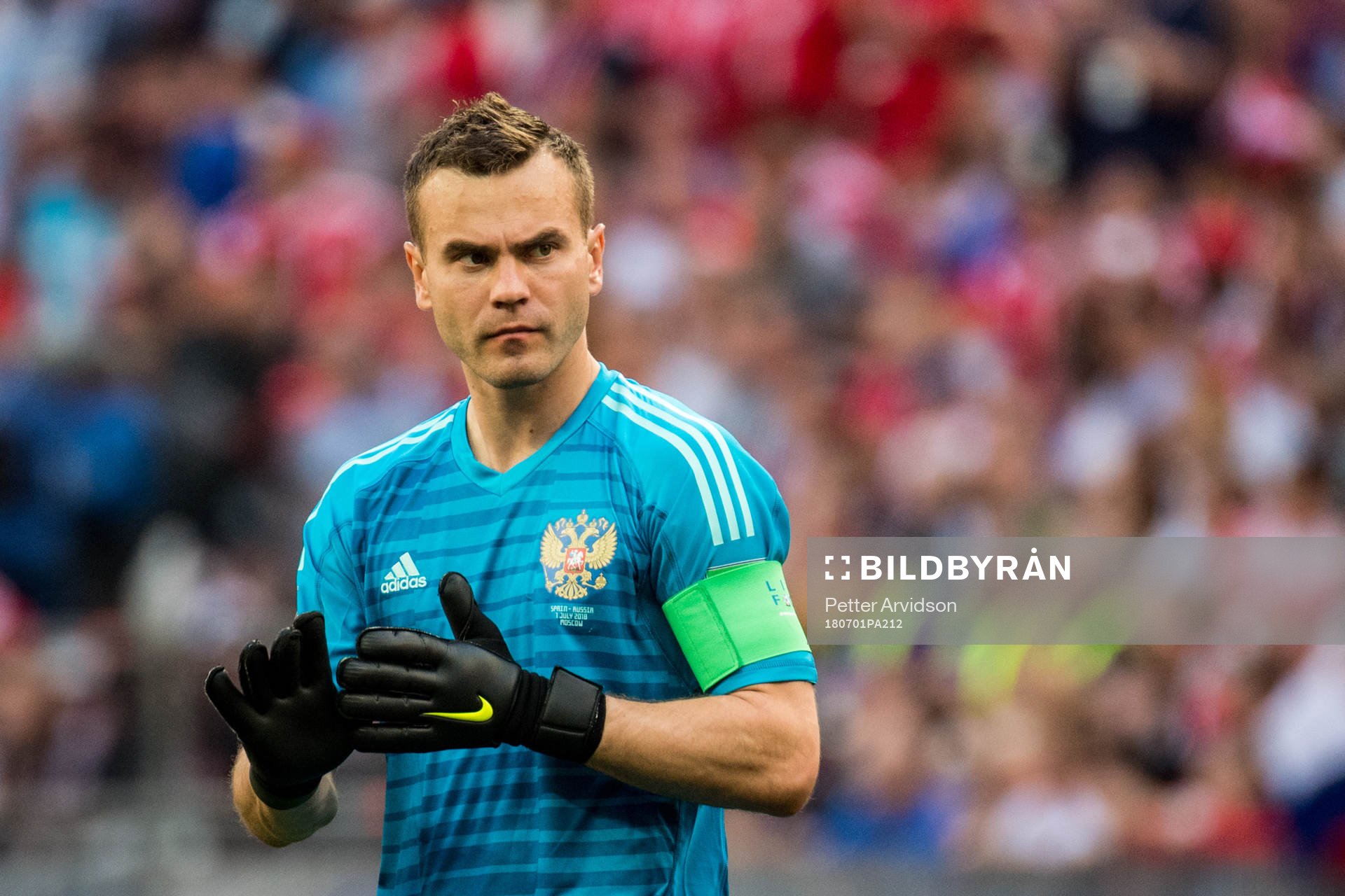 Goalkeeper Igor Akinfeev of Russia