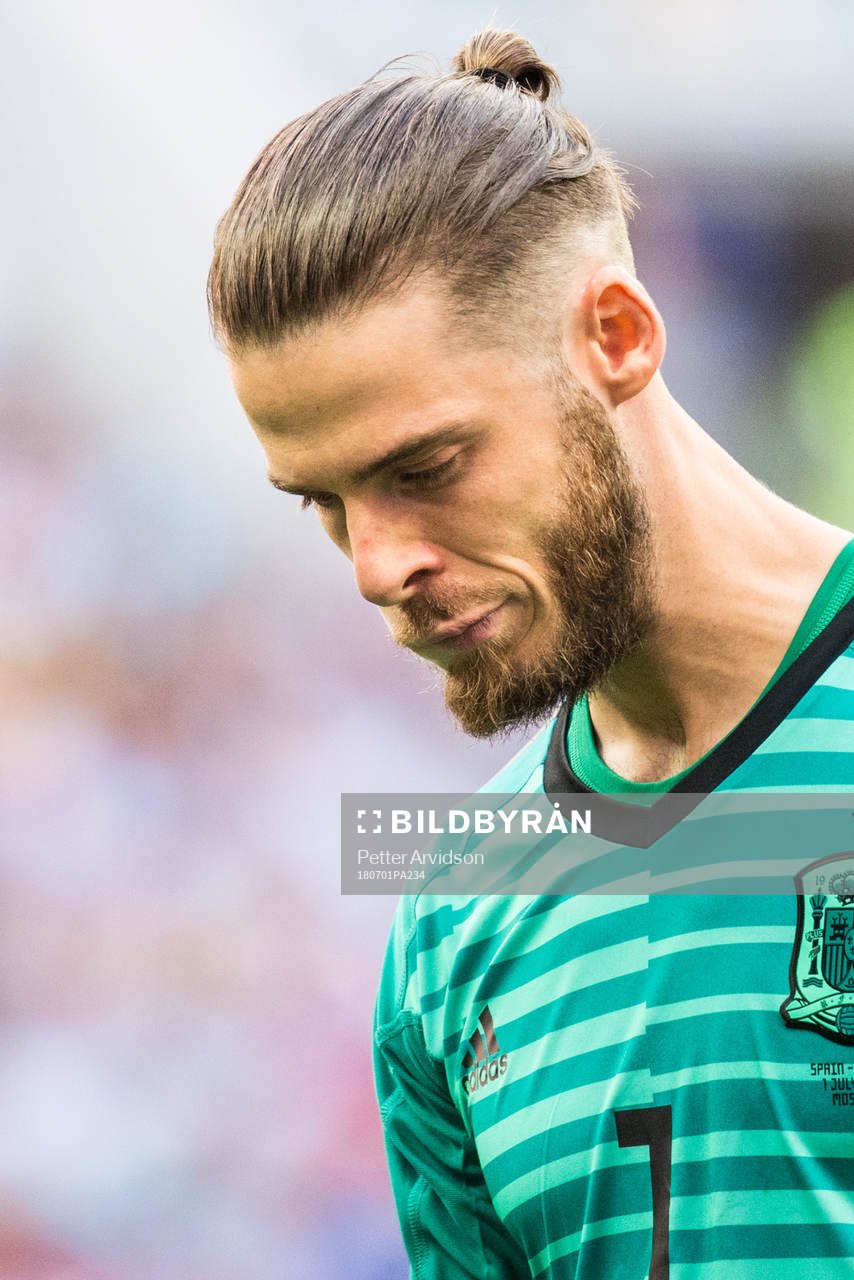 Goalkeeper David De Gea of Spain looks dejected