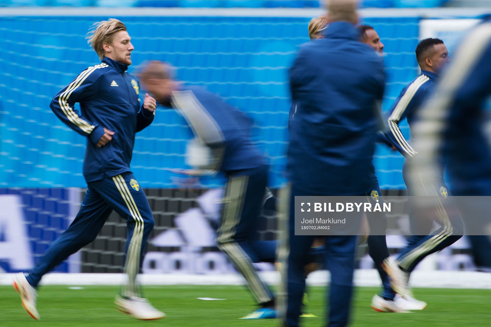 Emil Forsberg of the Swedish national football team at a