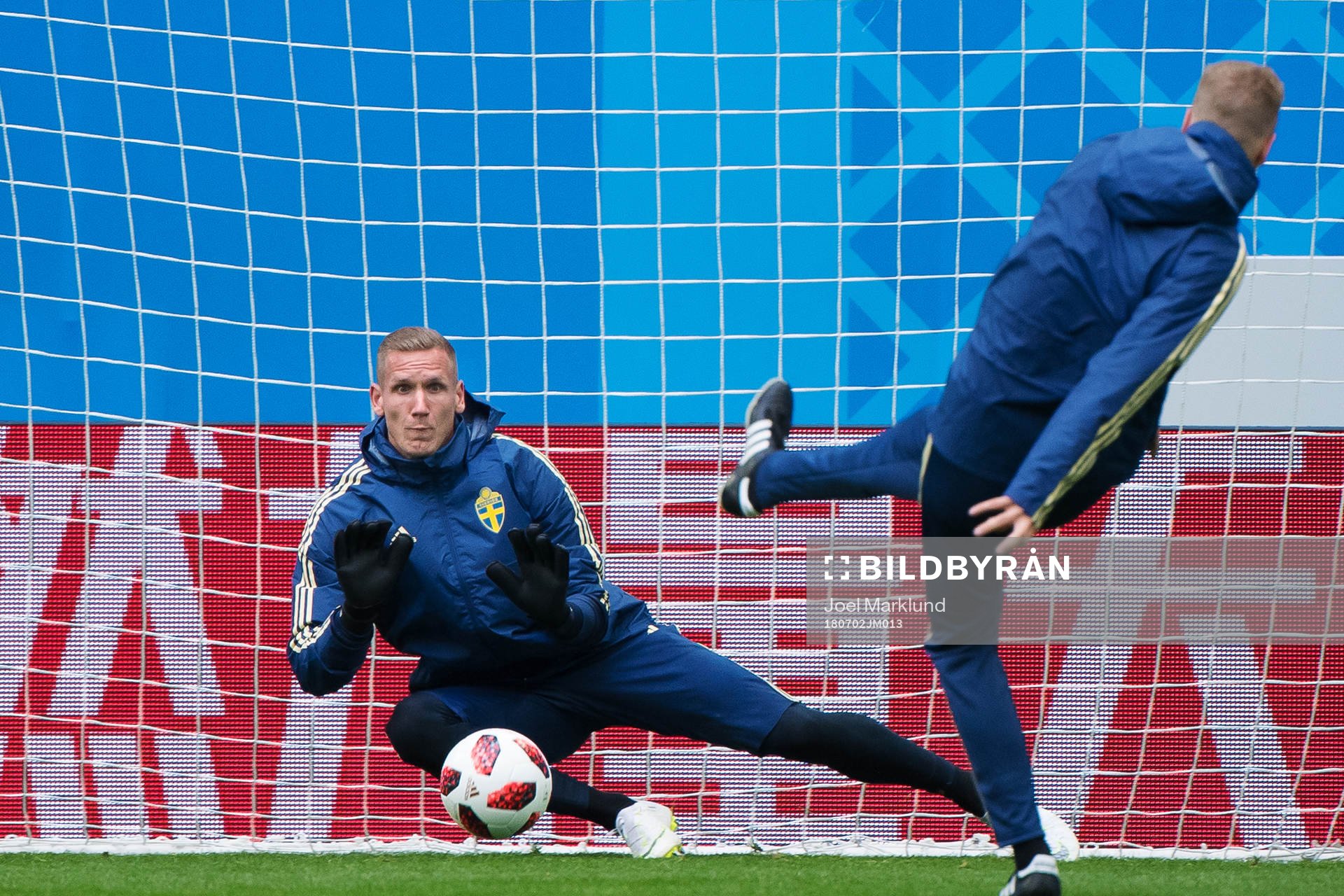 Goalkeeper Robin Olsen of the Swedish national football