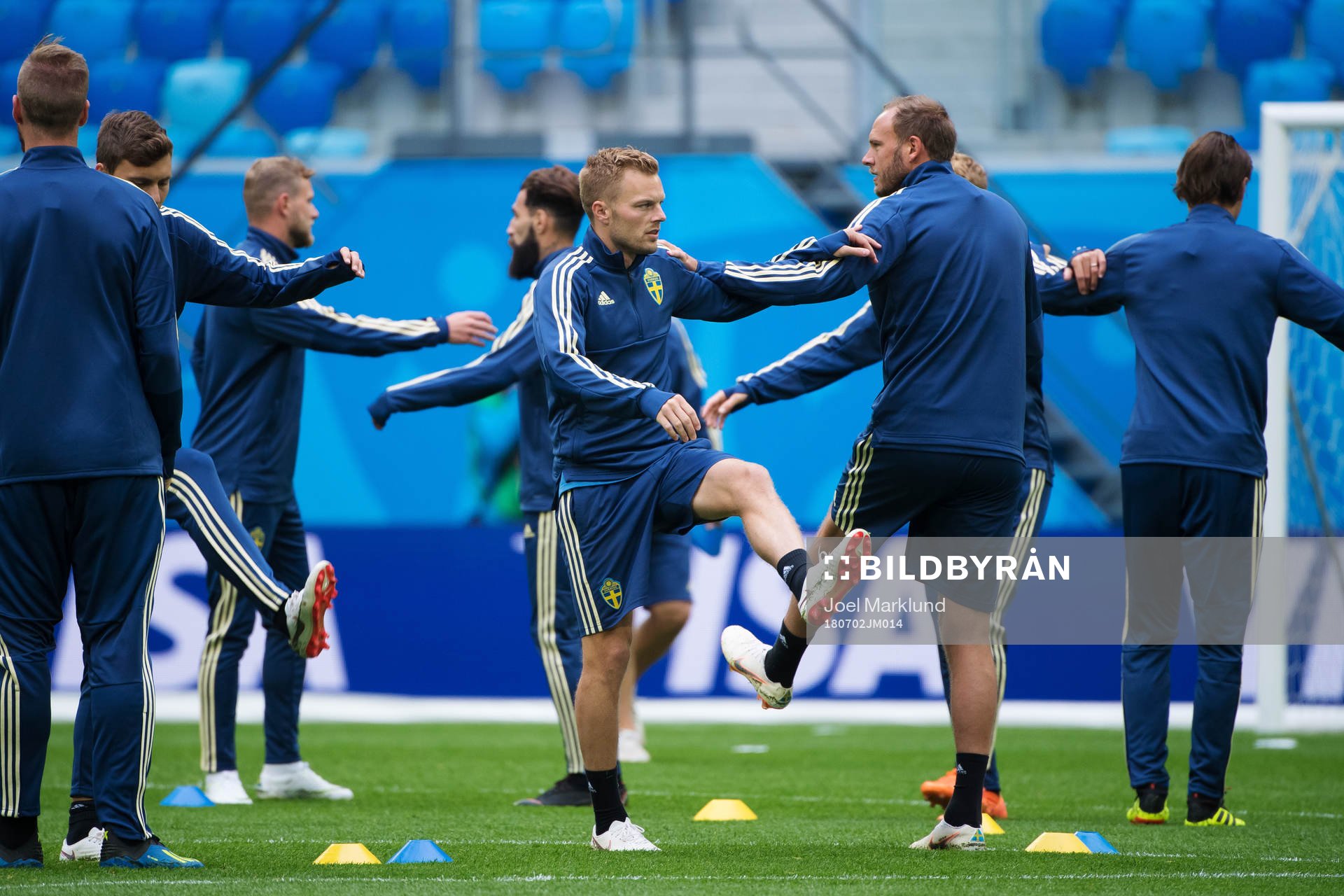 Sebastian Larsson and Andreas Granqvist of the Swedish