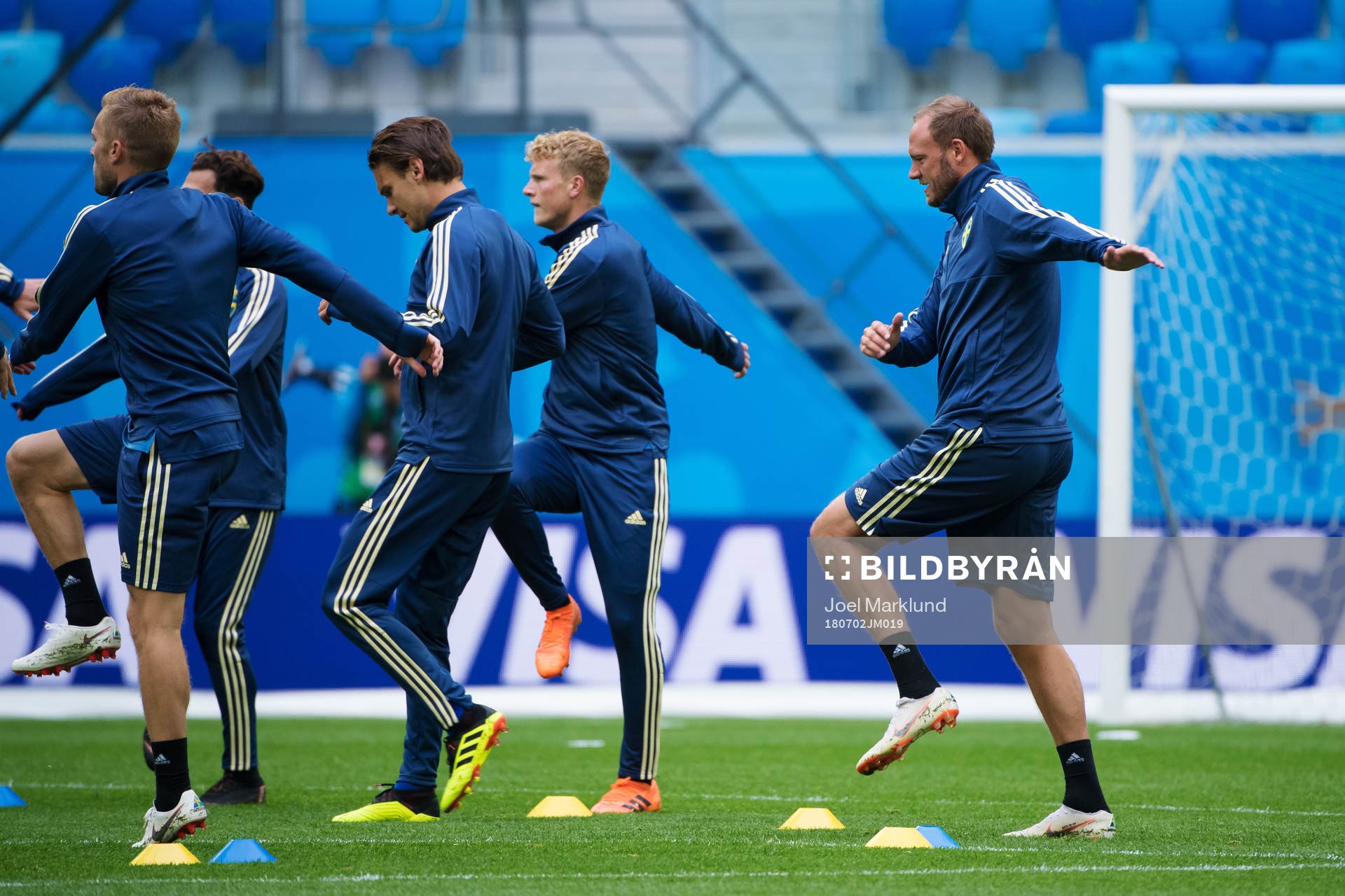 Andreas Granqvist (R) of the Swedish national football team