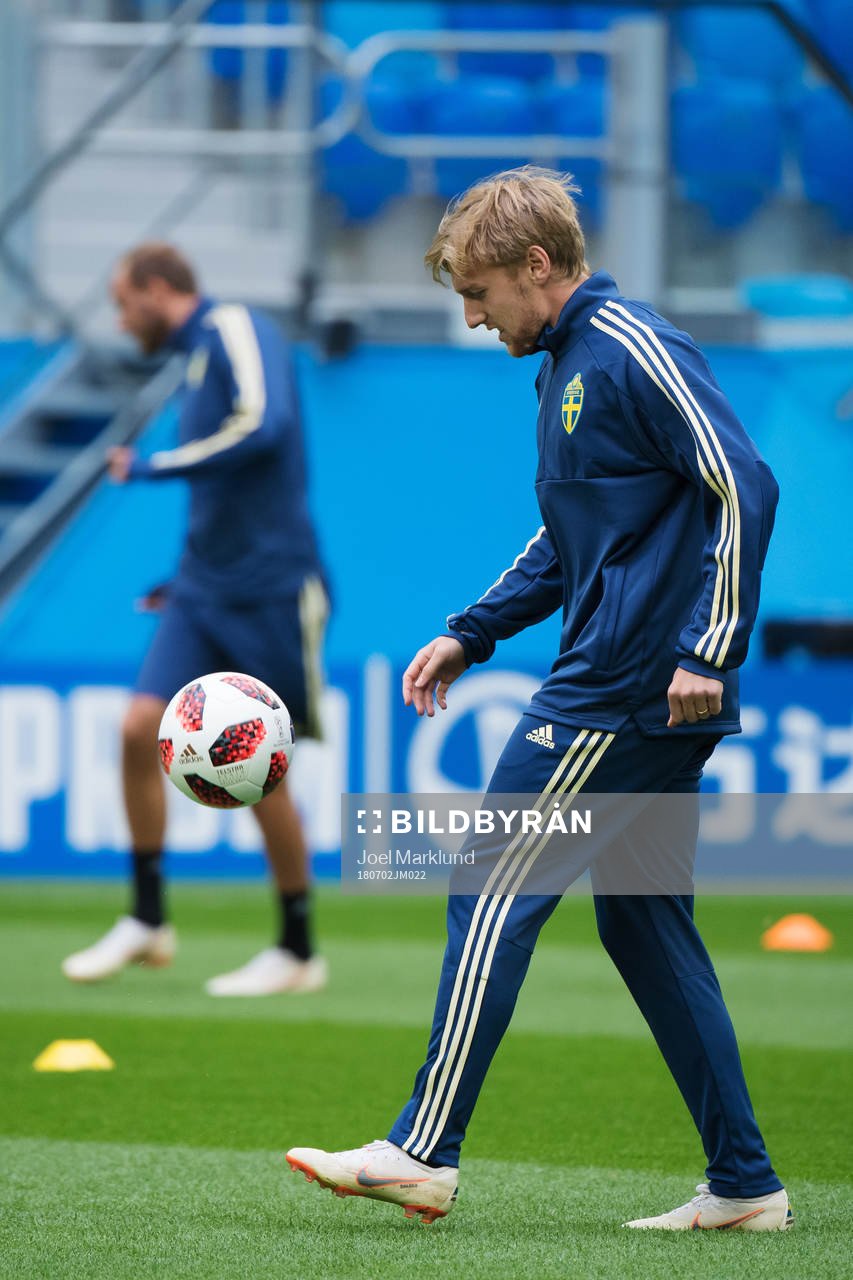 Emil Forsberg of the Swedish national football team at a