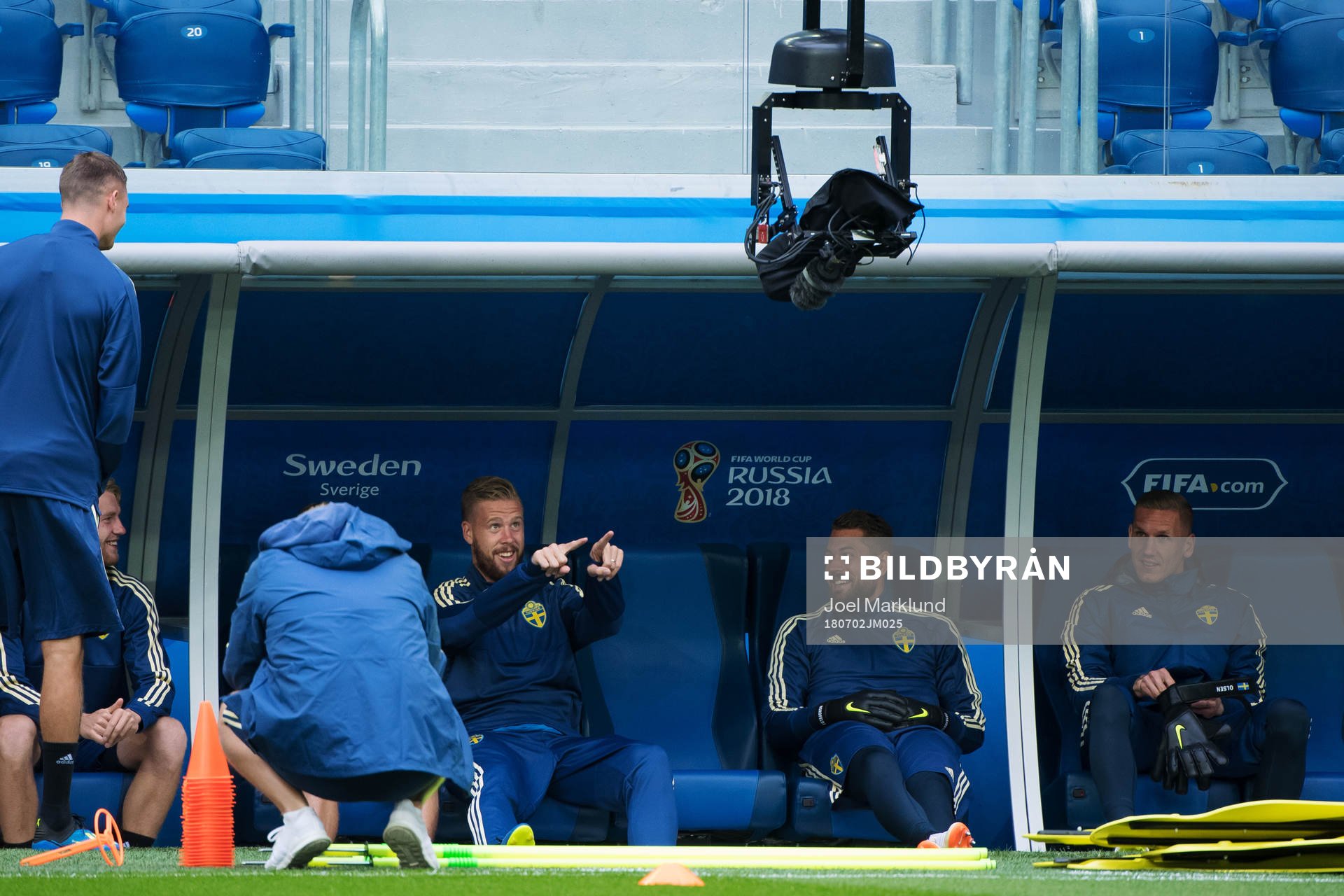 Pontus Jansson of the Swedish national football team fools