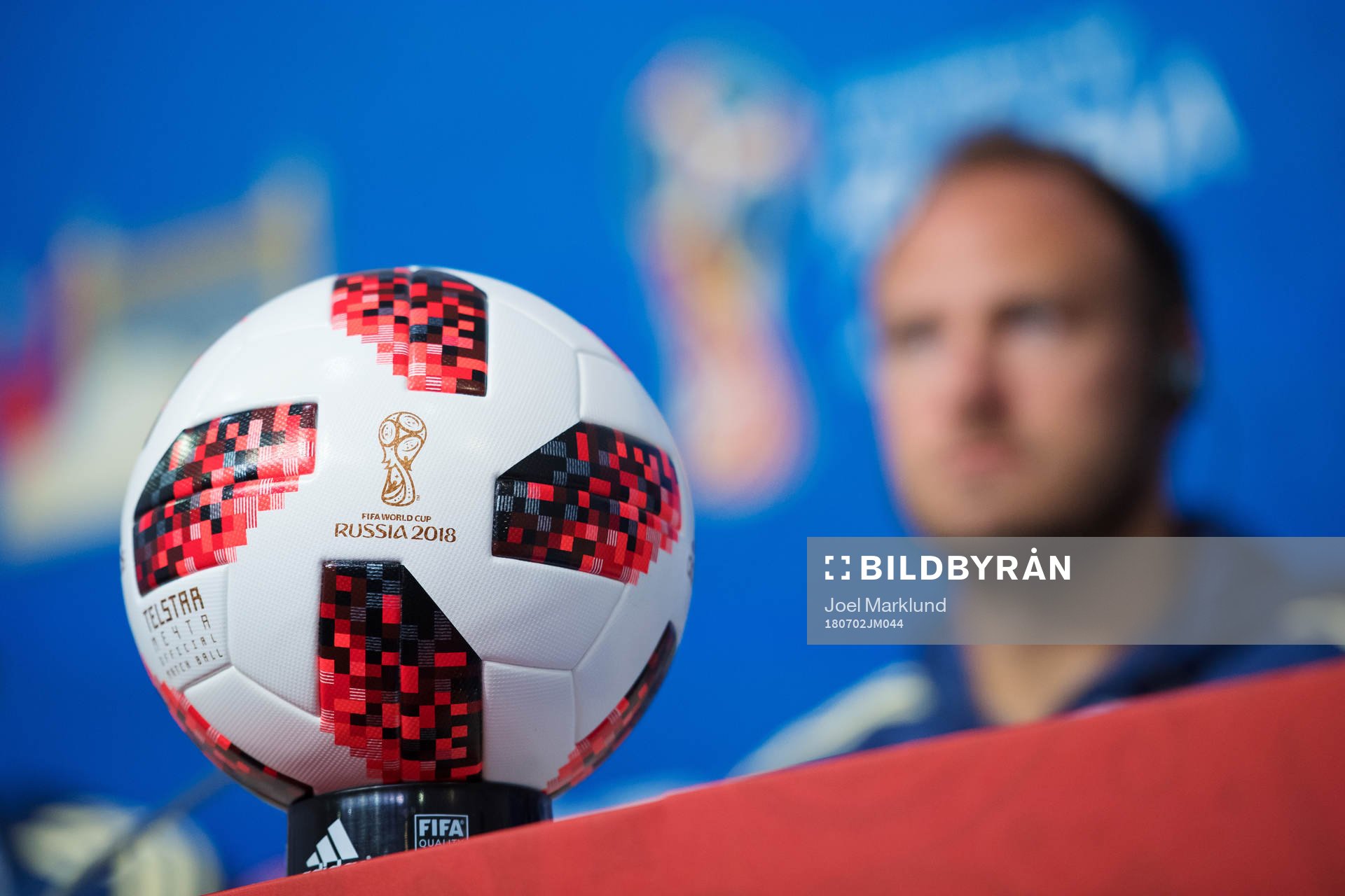 An Adidas football in front of Andreas Granqvist of the