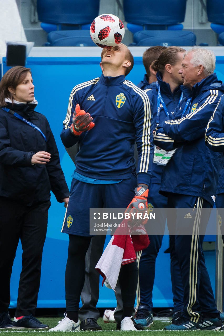 Goalkeeper Karl-Johan Johnsson of the Swedish national