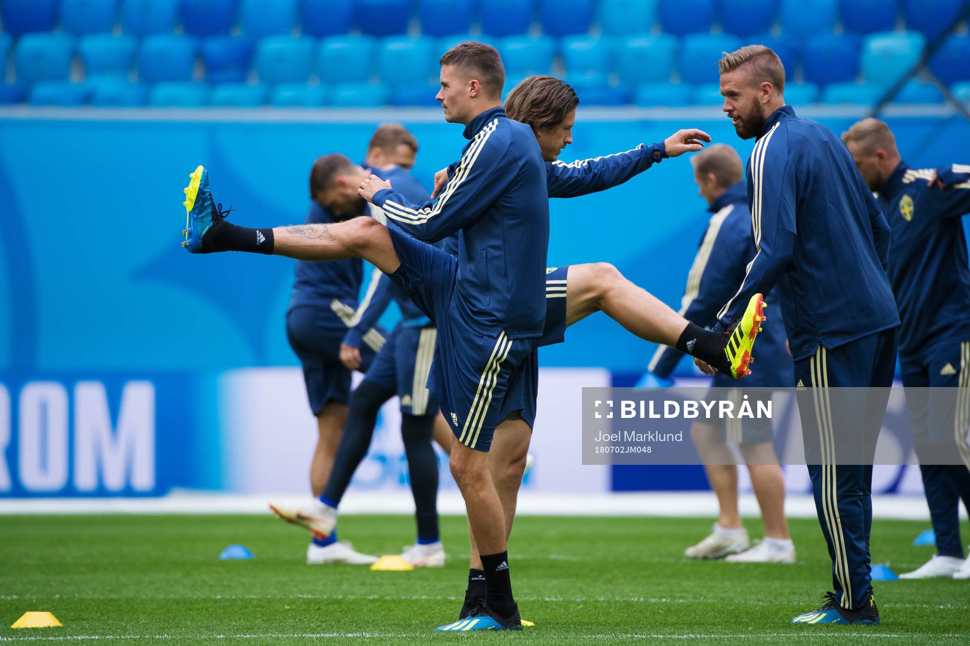 Mikael Lustig, Gustav Svensson and Pontus Jansson of the