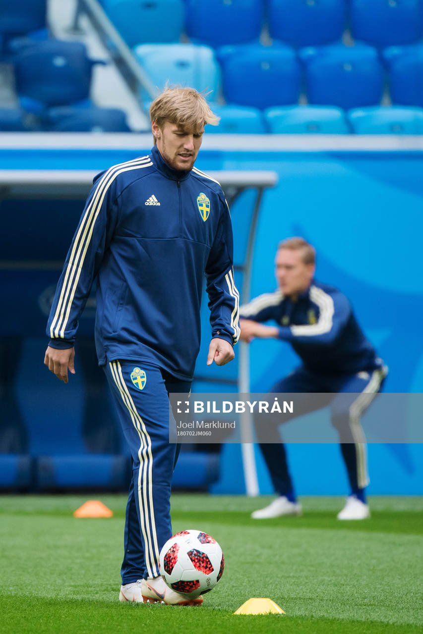 Emil Forsberg of the Swedish national football team at a