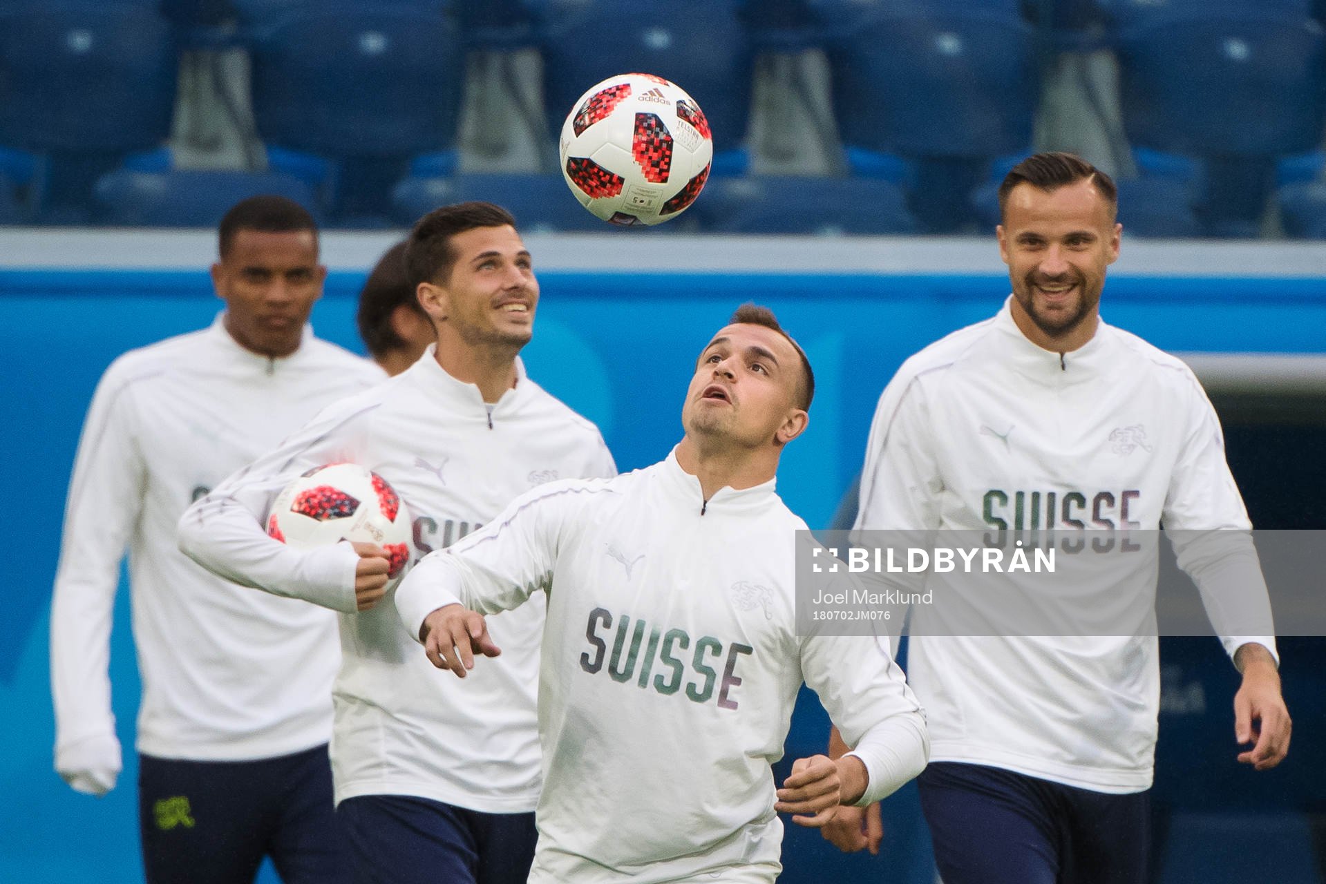 Xherdan Shaqiri of the Swiss national football team at a