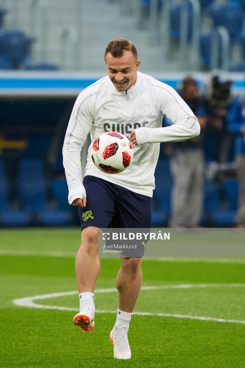 Xherdan Shaqiri of the Swiss national football team at a