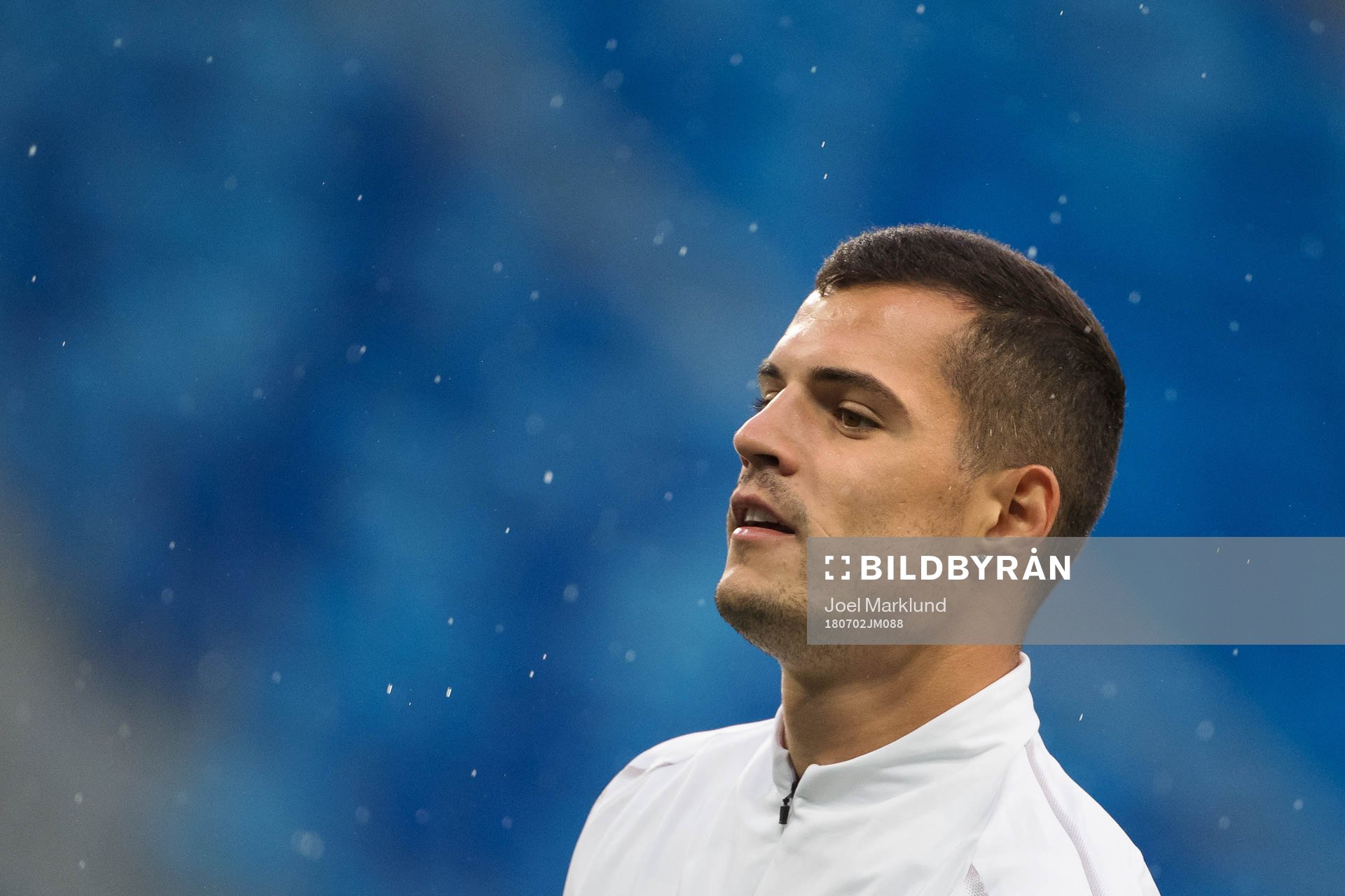 Granit Xhaka of the Swiss national football team at a