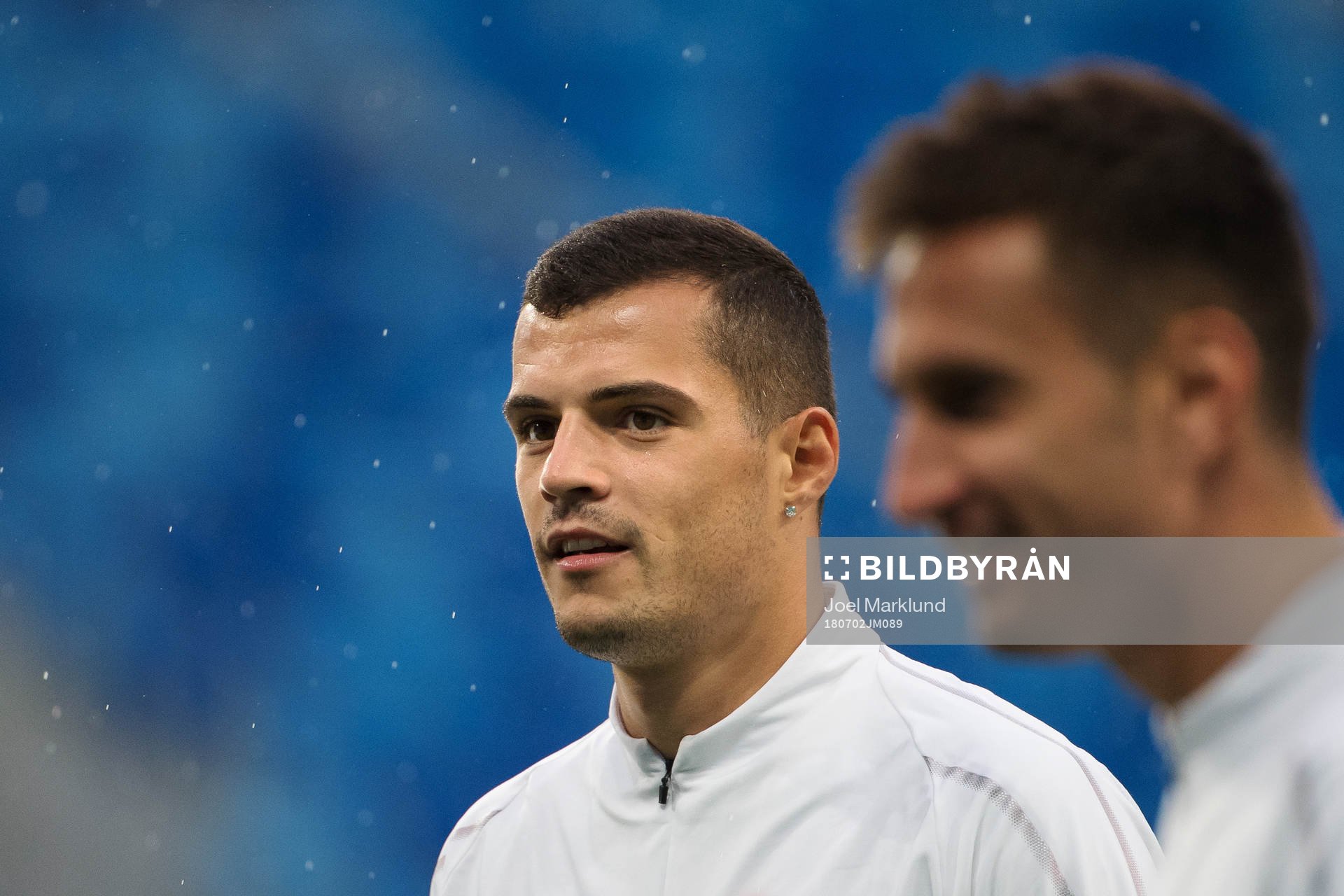Granit Xhaka of the Swiss national football team at a