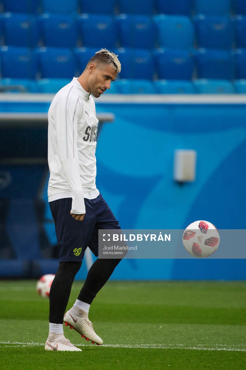 Valon Behrami of the Swiss national football team at a