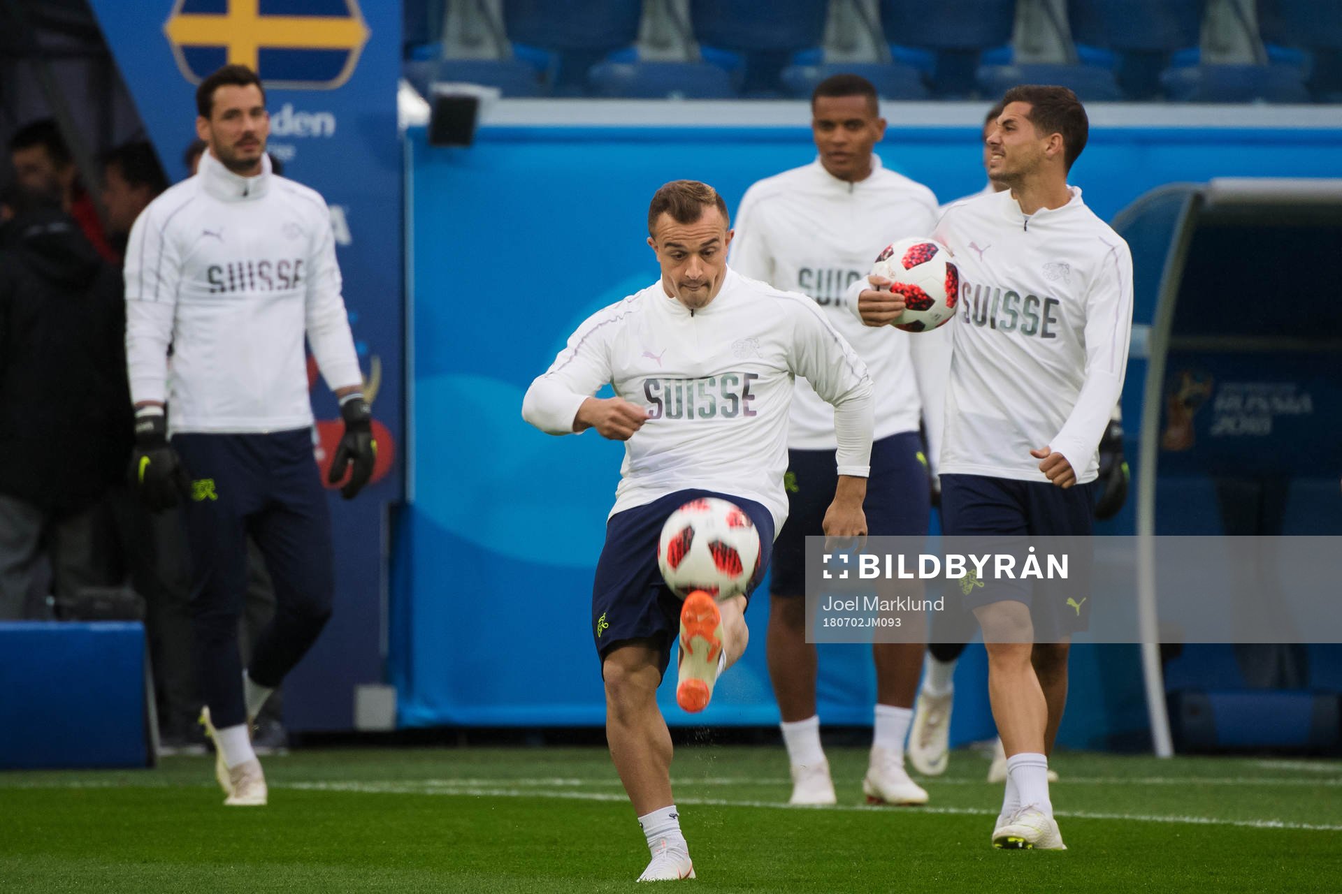 Xherdan Shaqiri of the Swiss national football team at a