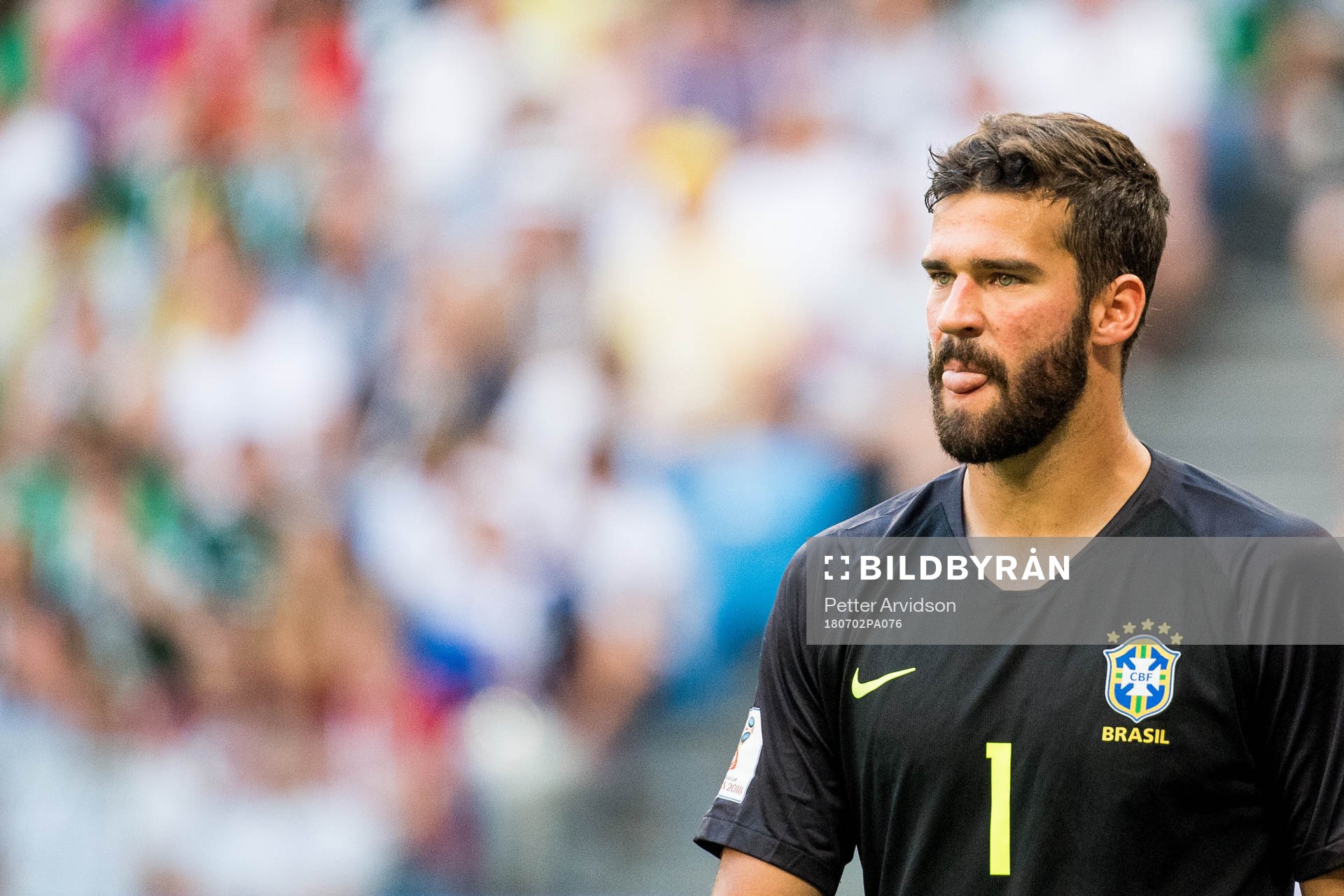 Goalkeeper Alisson of Brazil