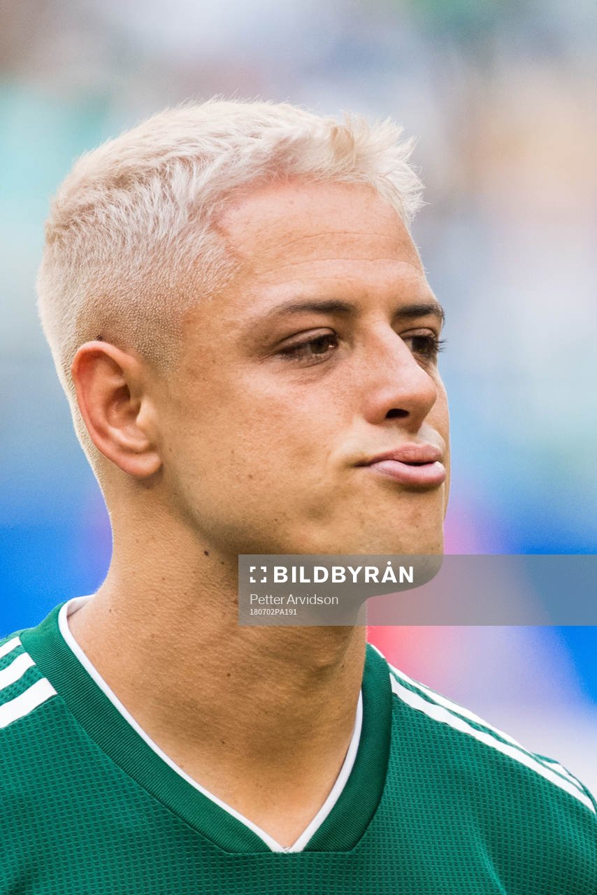 Javier Hernandez of Mexico prior the FIFA World Cup round