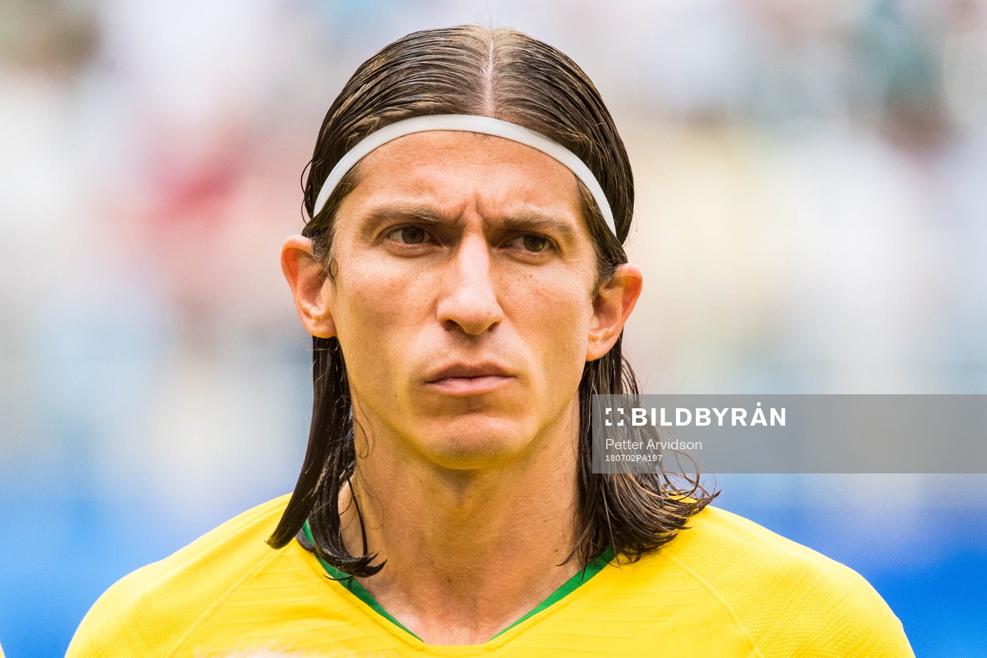 Filipe Luis of Brazil prior the FIFA World Cup round of 16