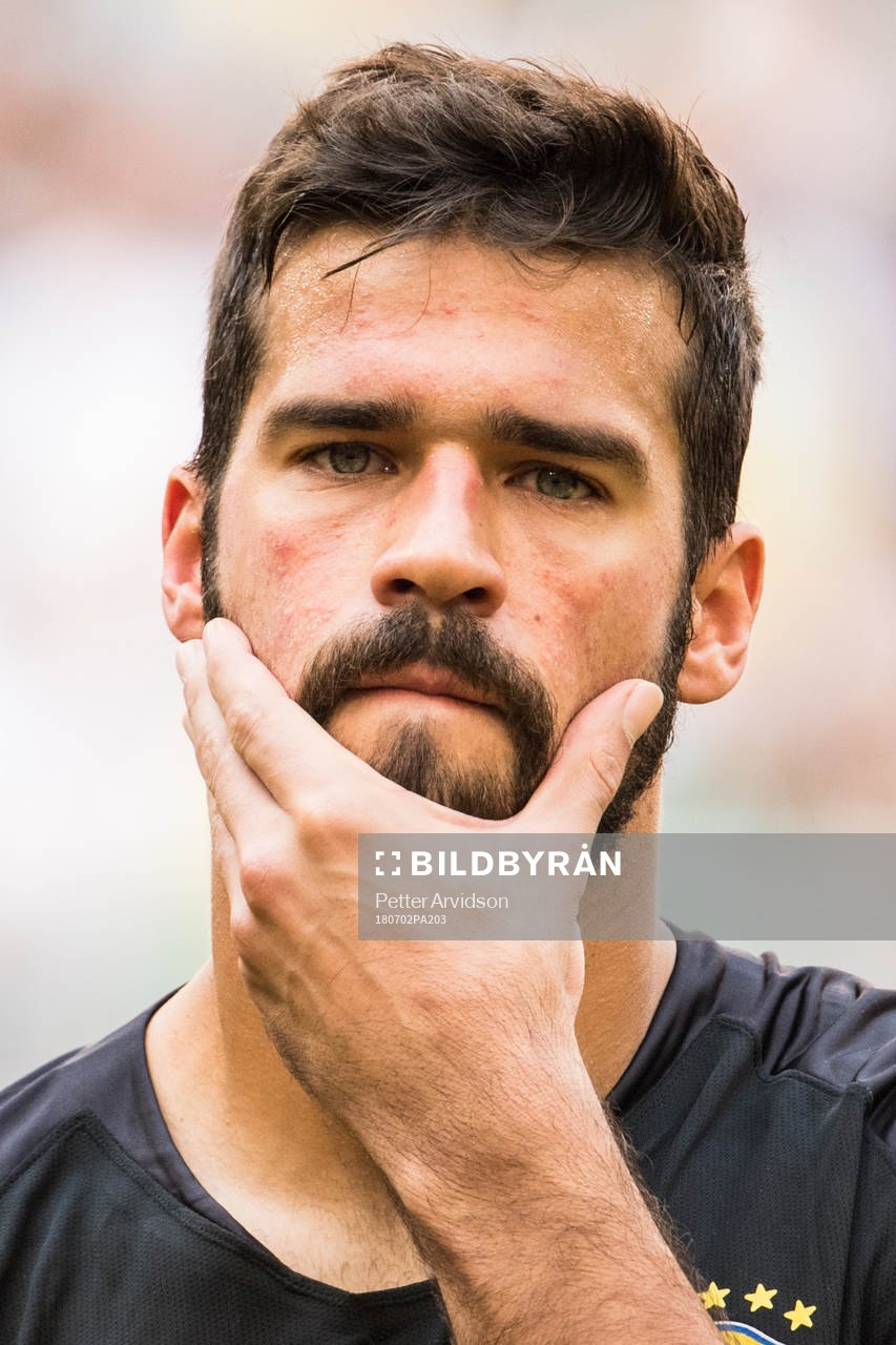 Goalkeeper Alisson of Brazil prior the FIFA World Cup round
