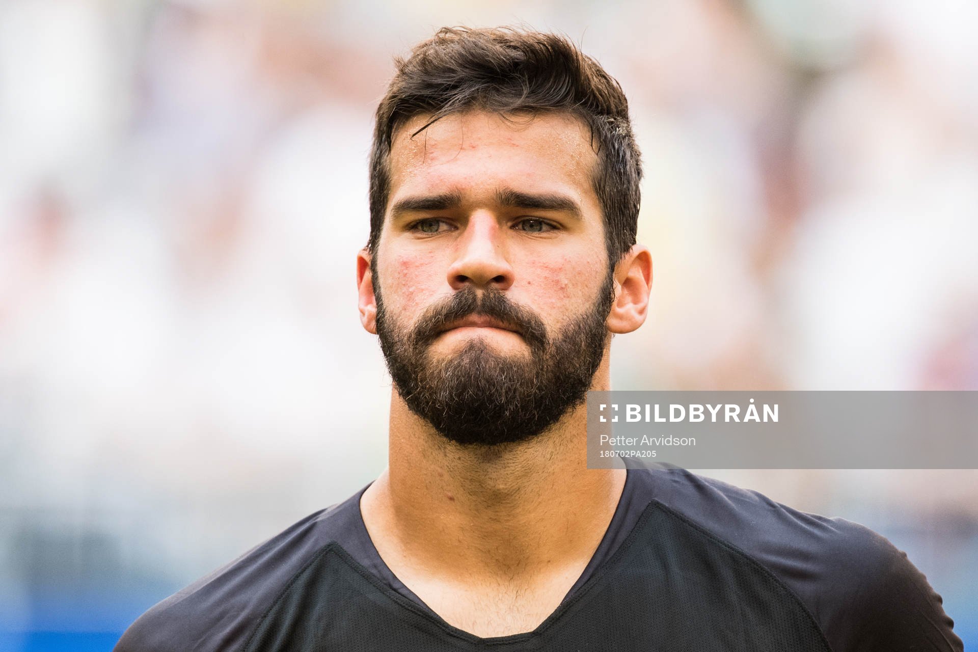 Goalkeeper Alisson of Brazil prior the FIFA World Cup round